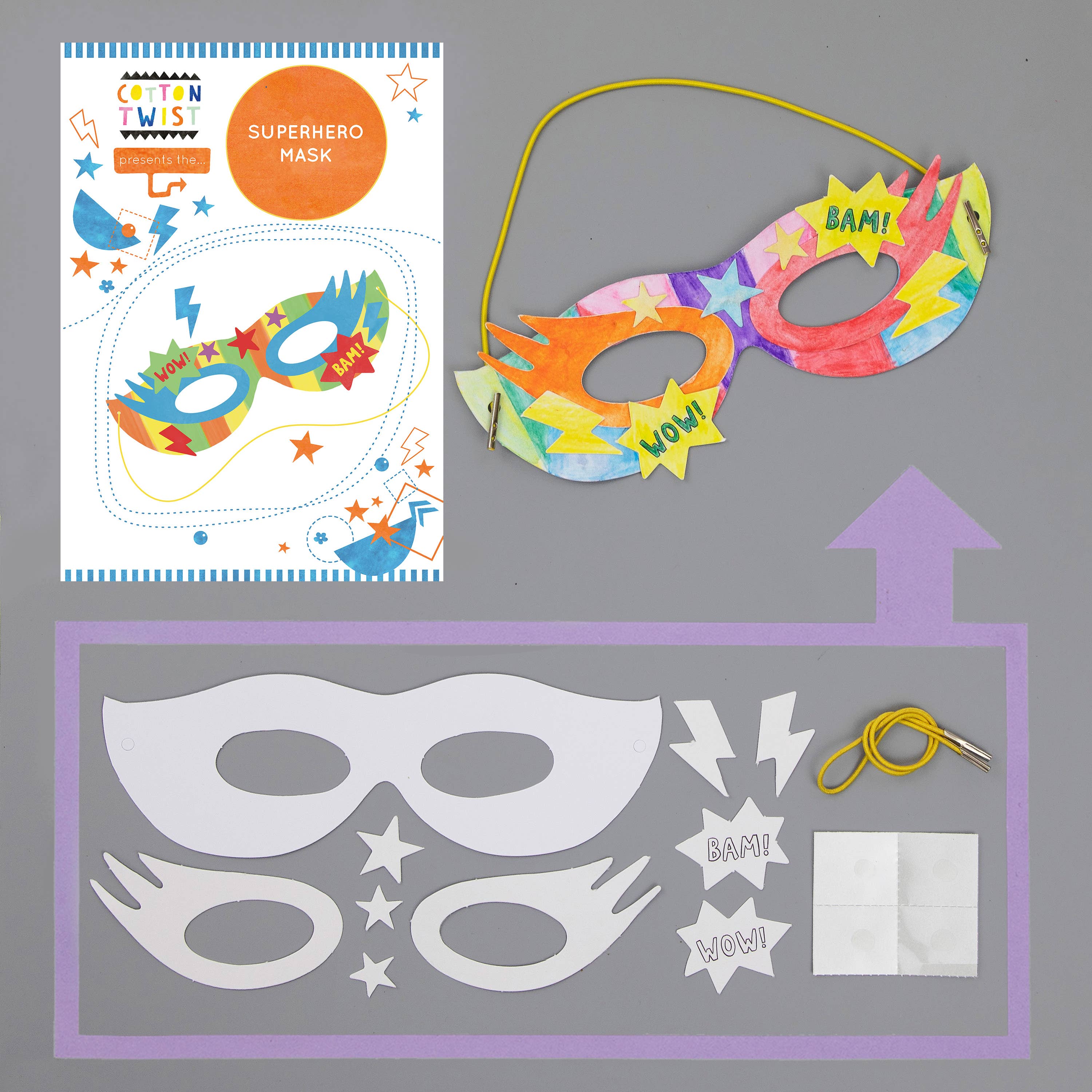 Faites votre propre masque de super-héros Cotton Twist Faites votre propre masque de super-héros myplayground