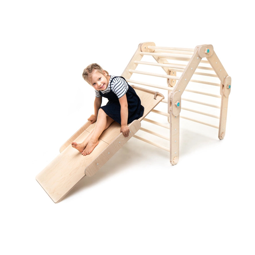 Grimpeur Naturel avec Rampe, Triangle Transformable - Happymoon® HappyMoon Grimpeur Naturel avec Rampe, Triangle Transformable - Happymoon® myplayground