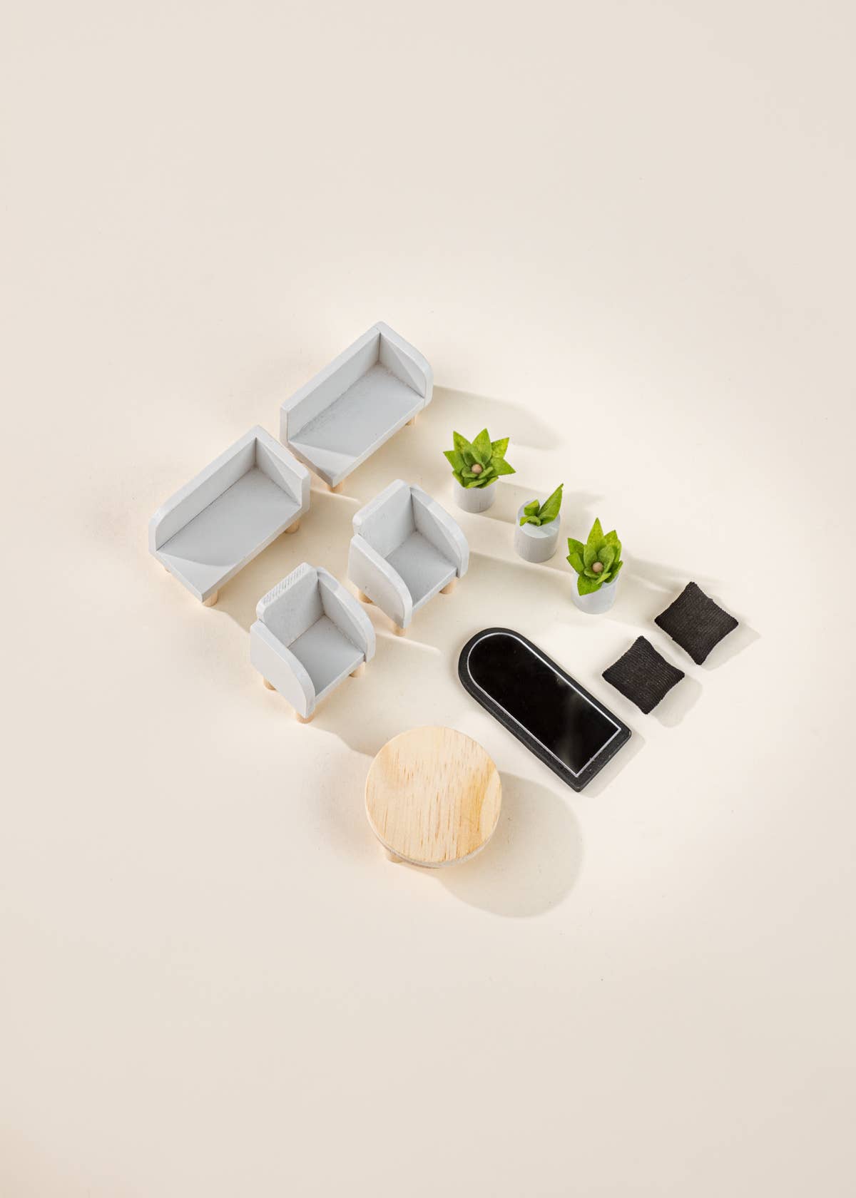 Maison de poupée en bois, meubles et accessoires de salon (10 pièces) Coco Village Maison de poupée en bois, meubles et accessoires de salon (10 pièces) myplayground