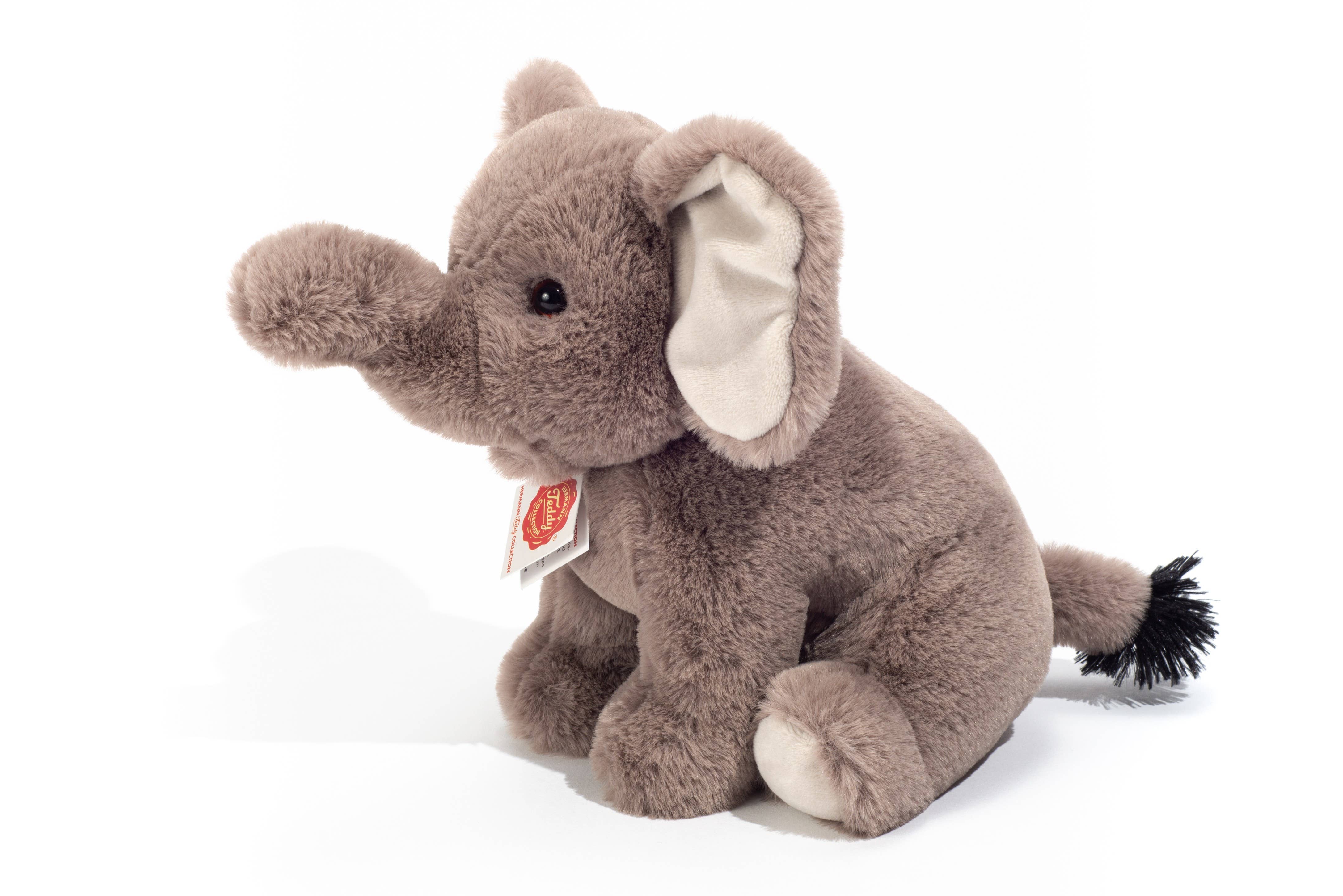 Éléphant assis 25 cm - peluche - peluche Teddy Hermann myplayground