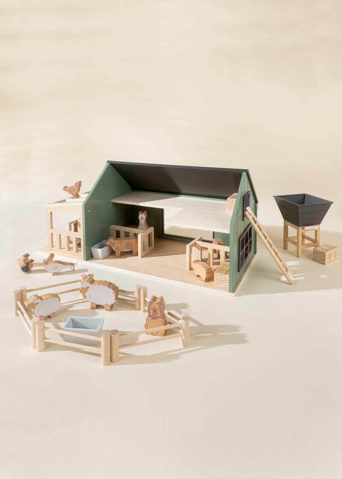 Ensemble de ferme et d'accessoires en bois Coco Village myplayground