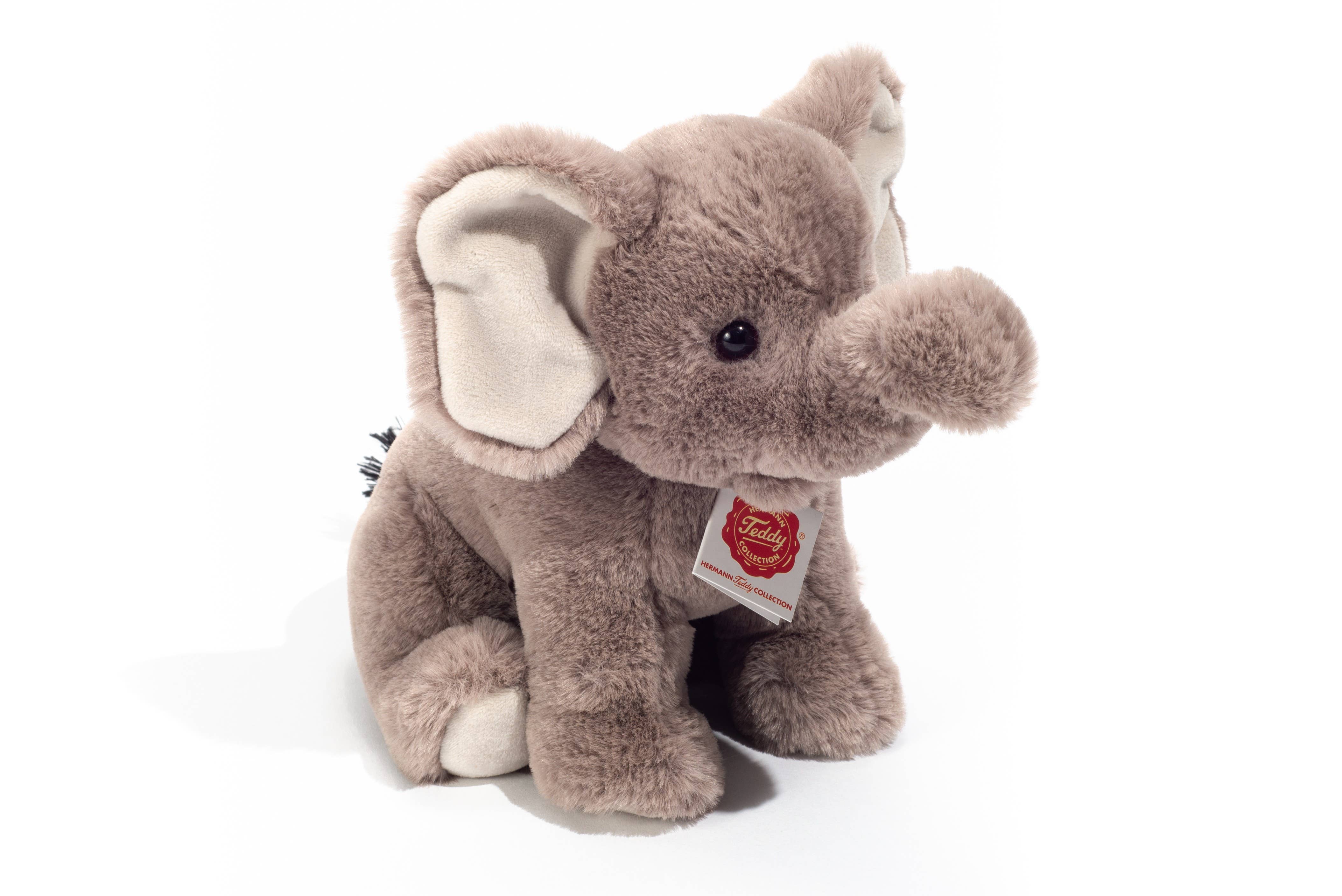 Éléphant assis 25 cm - peluche - peluche Teddy Hermann myplayground
