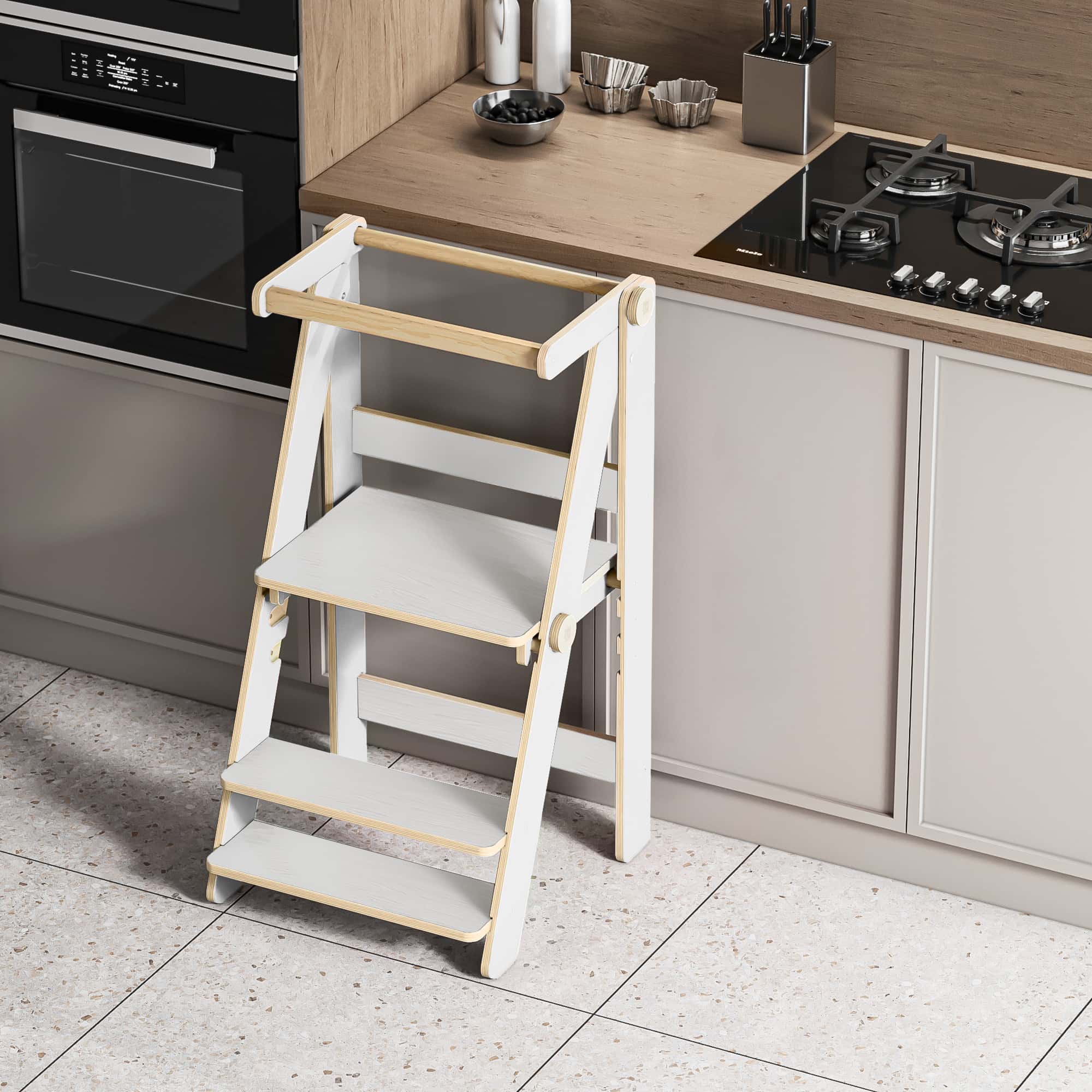 BusyKids - Tour d'Apprentissage Pliable - Bois Brut (non verni) - 18 à 24 mois BusyKids BusyKids - Tour d'Apprentissage Pliable - Bois Brut (non verni) - 18 à 24 mois myplayground