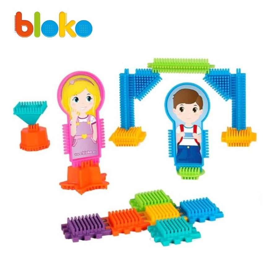 Coffret 50 Bloko + 2 Figurines Pods Famille - Bloko Bloko Coffret 50 Bloko + 2 Figurines Pods Famille - Bloko myplayground