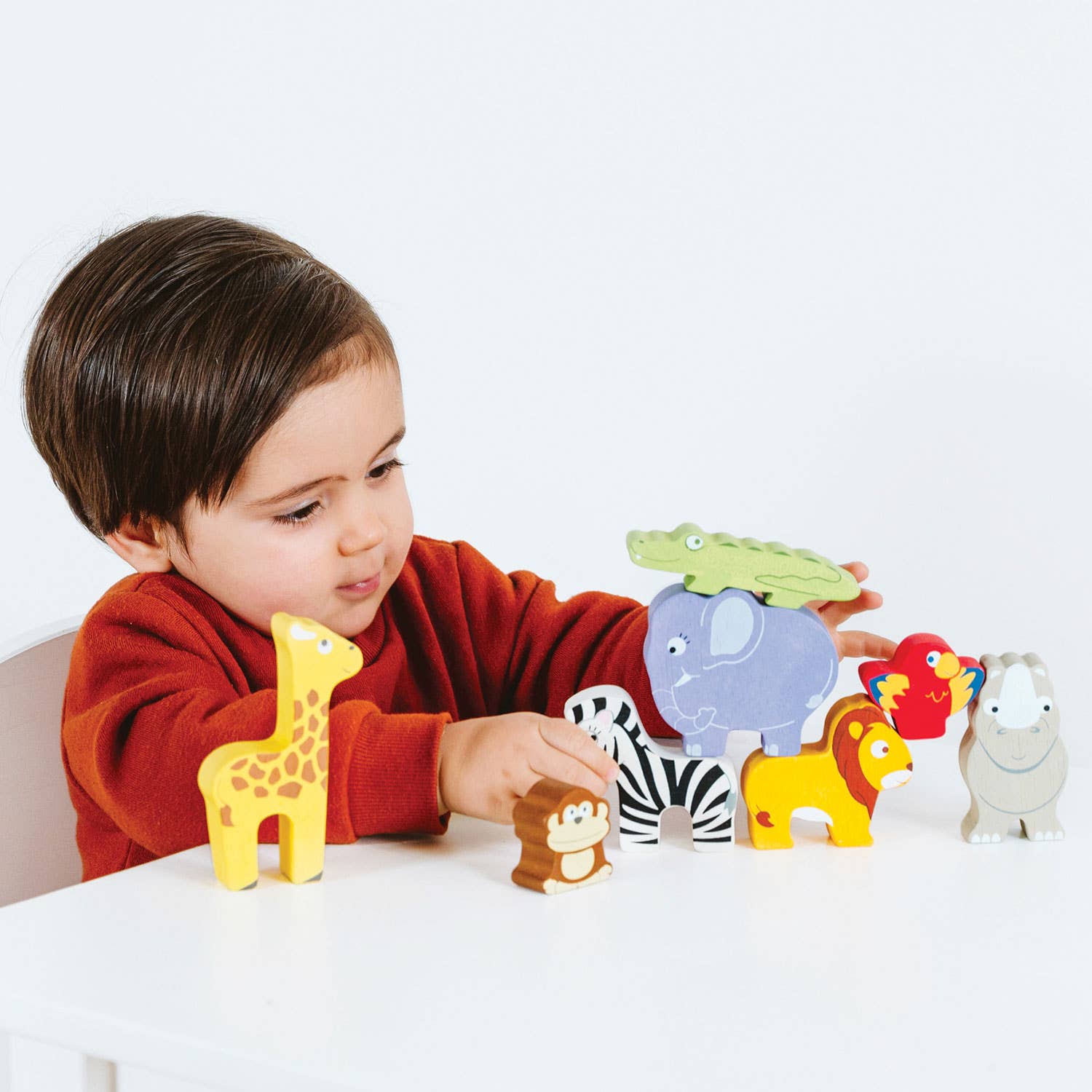 Jeu d'empilage en Afrique - Jeu Montessori enfant Le Toy Van myplayground