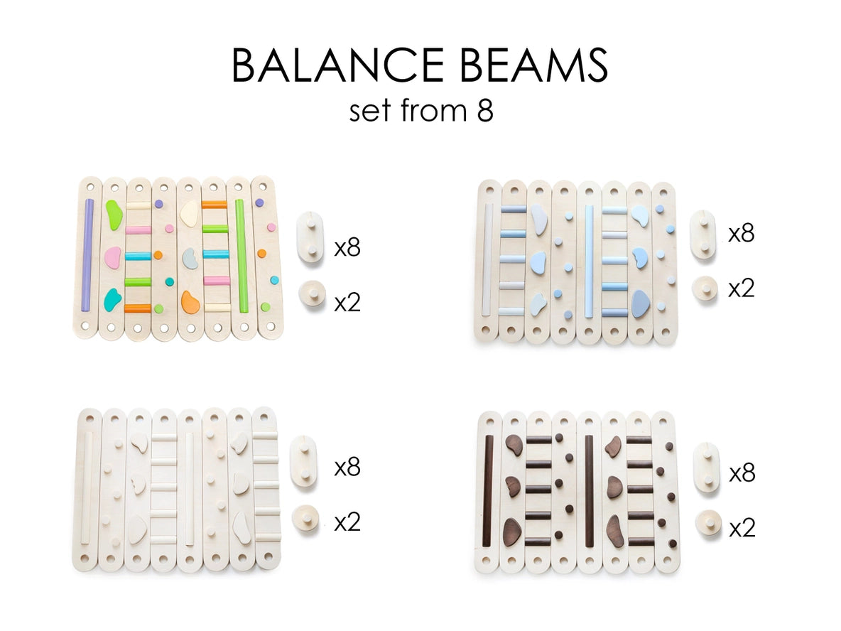 Ensemble de Poutres d'Équilibre en Bois - 8 Poutres, Poutre d'Équilibre à Double Face - Jeu de Motricité Enfant - Happymoon HappyMoon Ensemble de Poutres d'Équilibre en Bois - 8 Poutres, Poutre d'Équilibre à Double Face - Jeu de Motricité Enfant - Happymoon myplayground
