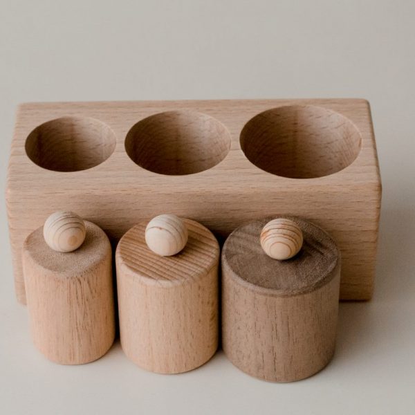3 blocs de cylindres - Jeu d'apprentissage sensoriel QToys USA 3 blocs de cylindres - Jeu d'apprentissage sensoriel myplayground