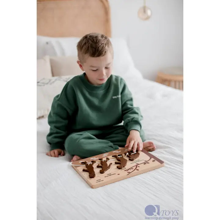 Ensemble de puzzle et de laçage Human Evolution QToys USA Ensemble de puzzle et de laçage Human Evolution myplayground