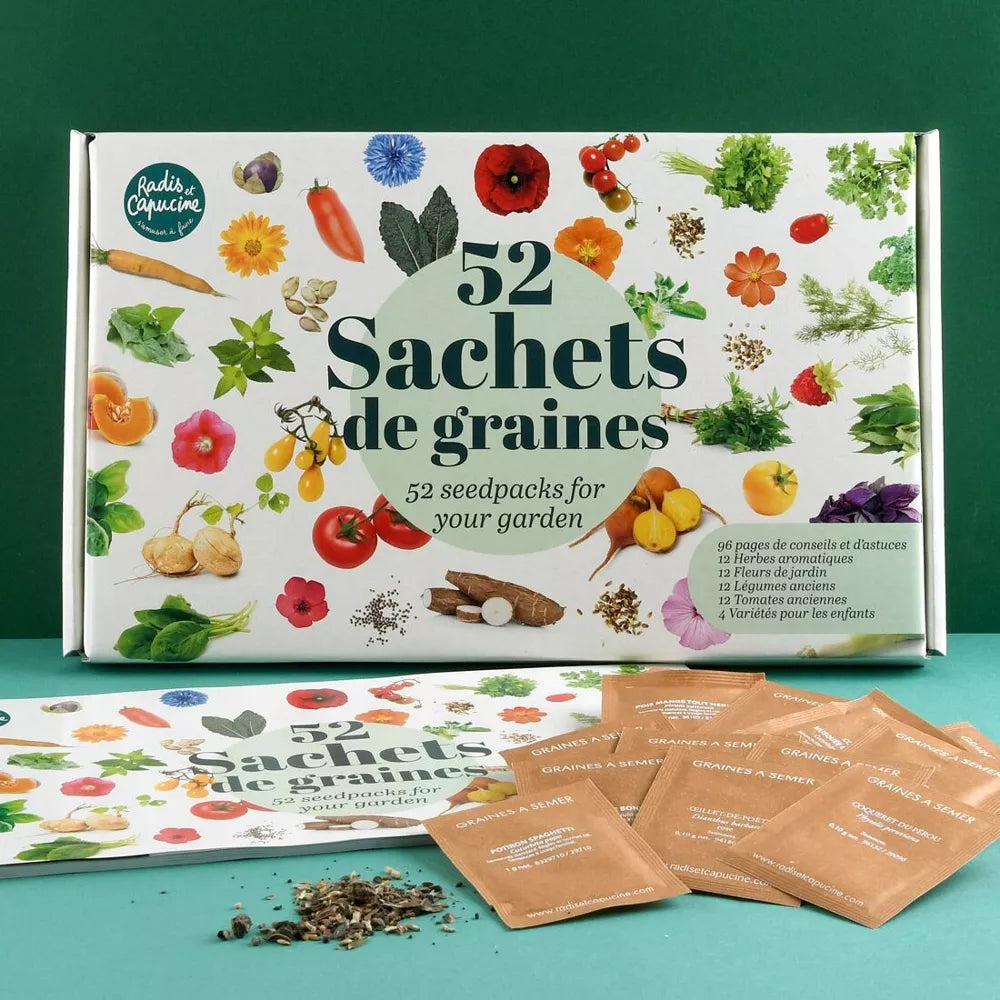 52 sachets de graines jardinage Radis Et Capucine 52 sachets de graines myplayground