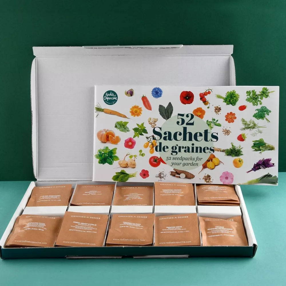 52 sachets de graines jardinage Radis Et Capucine 52 sachets de graines myplayground