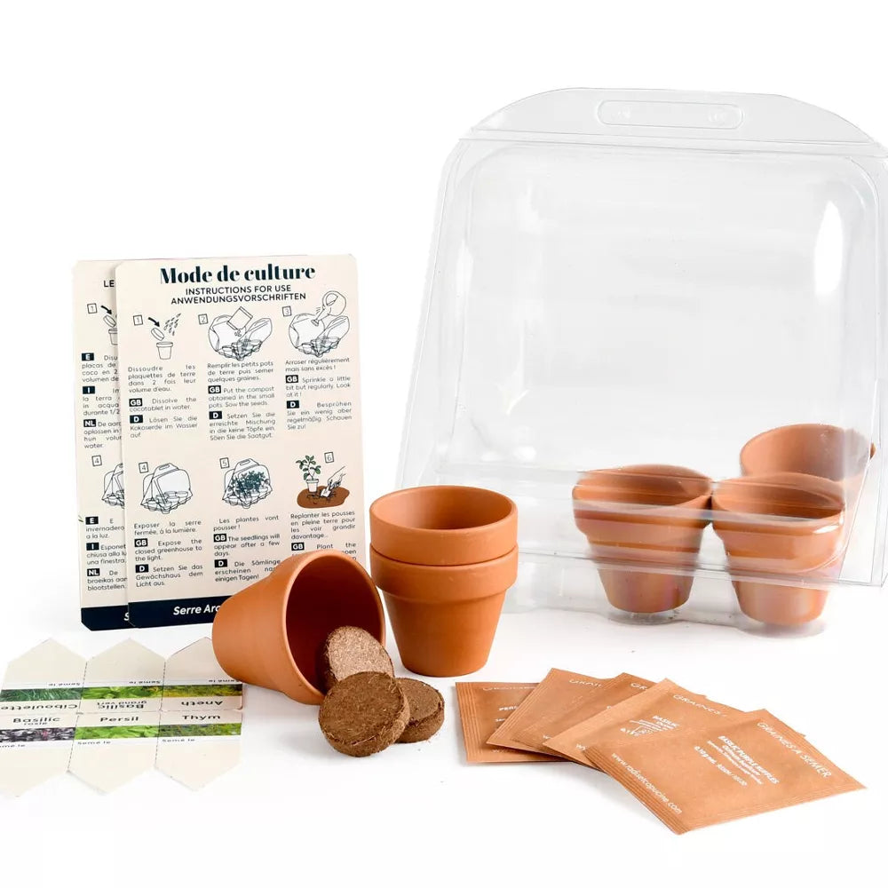 Mini serre de jardinage aromatiques à semer - Radis et Capucine jardinage Radis Et Capucine Mini serre de jardinage aromatiques à semer - Radis et Capucine myplayground