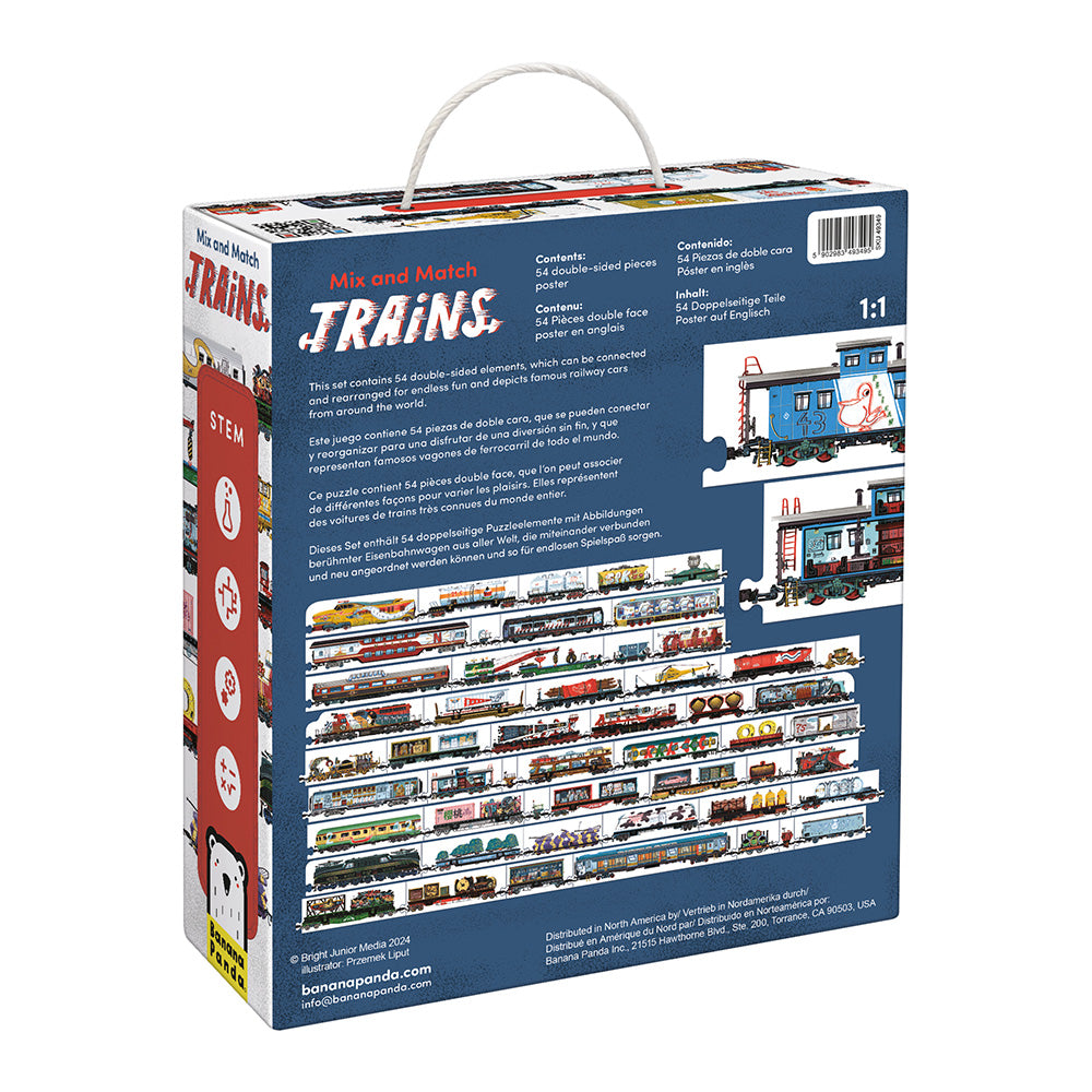 Puzzle Trains Mix et Match - Banana Panda Banana Panda Puzzle Trains Mix et Match - Banana Panda myplayground