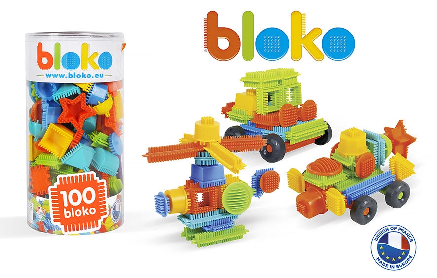 Tube 100 Bloko Multi Couleurs et Formes - Bloko Bloko Tube 100 Bloko Multi Couleurs et Formes - Bloko myplayground
