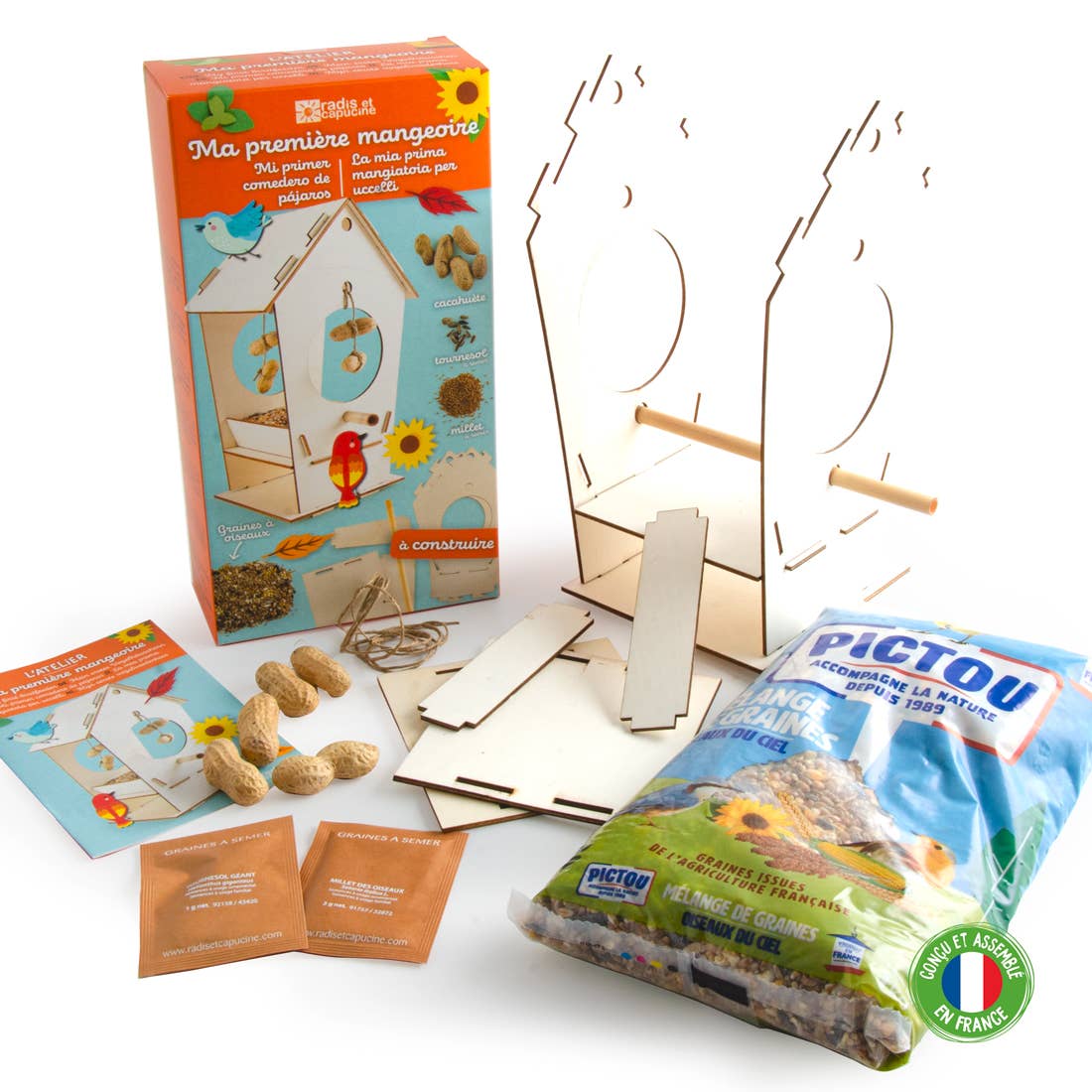 Ma première mangeoire - Coffret d'activités pour enfant - Kit créatif de jardinage Enfant Radis Et Capucine Ma première mangeoire - Coffret d'activités pour enfant - Kit créatif de jardinage Enfant myplayground