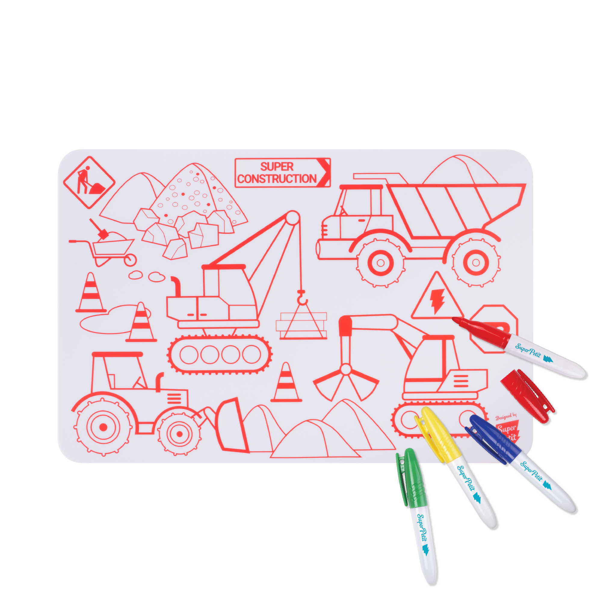Coloriage éducatif: Mini Playmat 2en1: SUPER CONSTRUCTION SuperPetit Coloriage éducatif: Mini Playmat 2en1: SUPER CONSTRUCTION myplayground