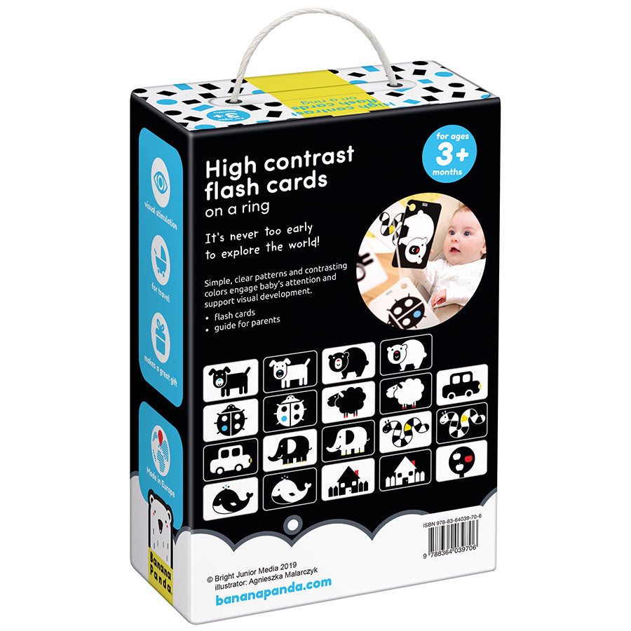 Cartes Flash à Contraste Élevé (3 mois +) - Sur Anneau - Banana Panda Banana Panda Cartes Flash à Contraste Élevé (3 mois +) - Sur Anneau - Banana Panda myplayground