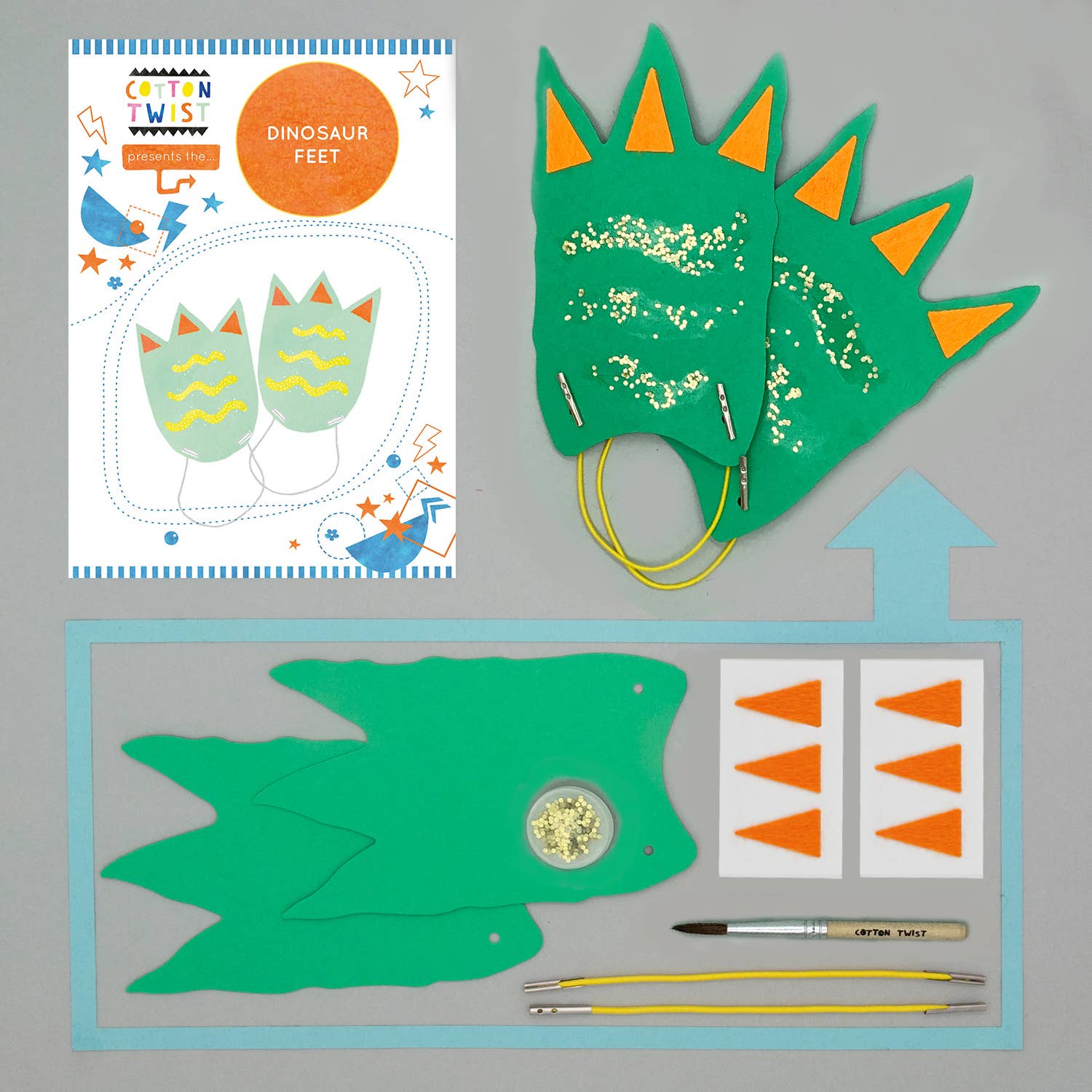 Faites vos propres pieds de dinosaure Cotton Twist Faites vos propres pieds de dinosaure myplayground
