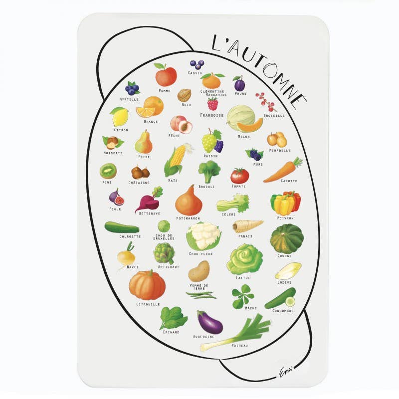 Calendrier magnétique des saisons - fruits et légumes Ferflex Calendrier magnétique des saisons - fruits et légumes myplayground