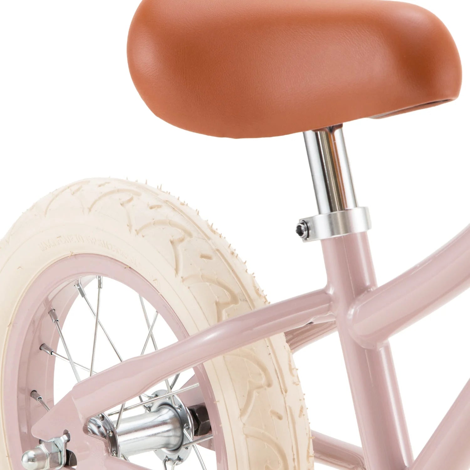 Draisienne Enfant Rose Poudré avec Panier en Osier et Stabilisateurs - Banwood - Jeu de Motricité de 3 à 5 Ans