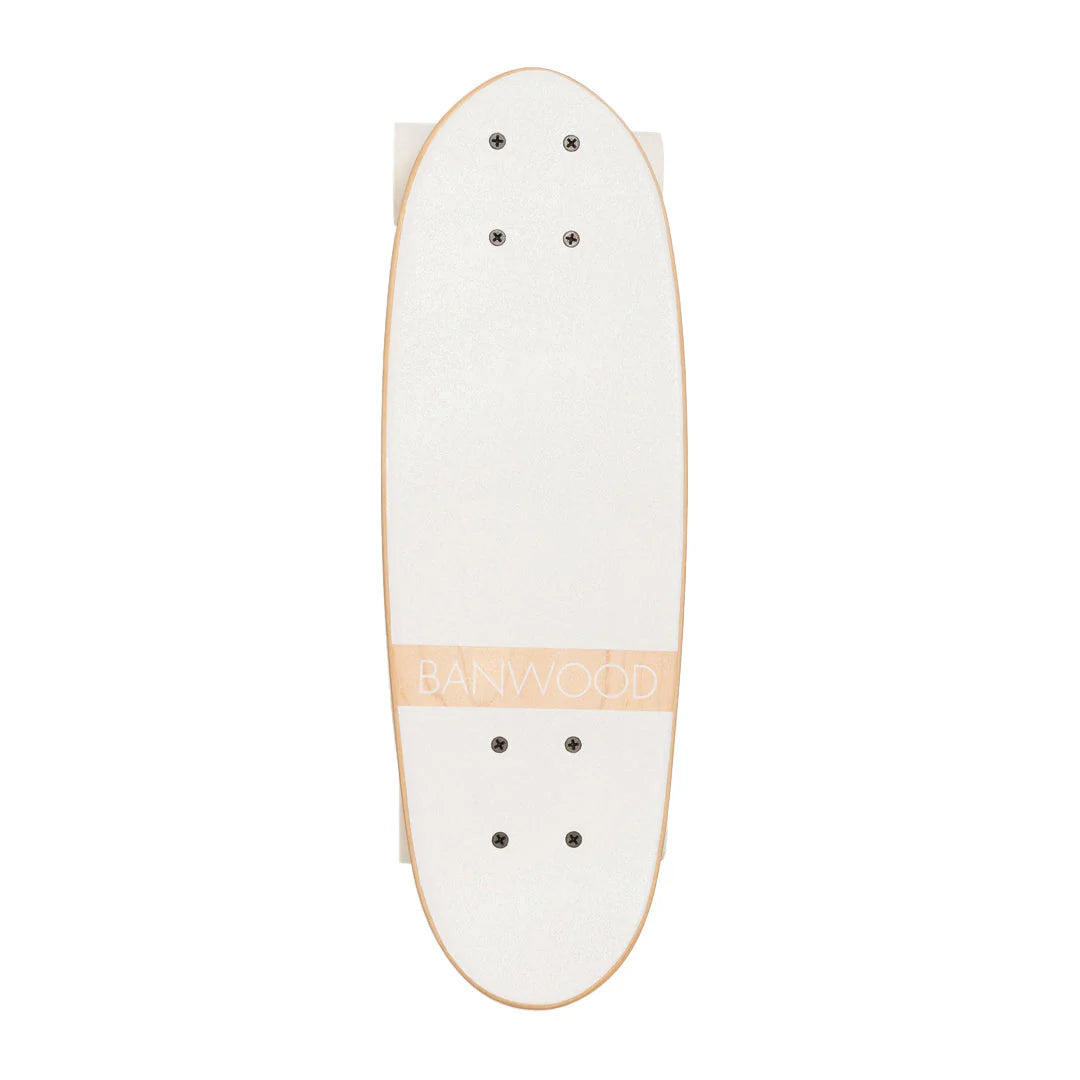 Skateboard blanc – Planche cruiser en érable canadien pour enfant dès 3 ans – Banwood Skateboard Banwood myplayground
