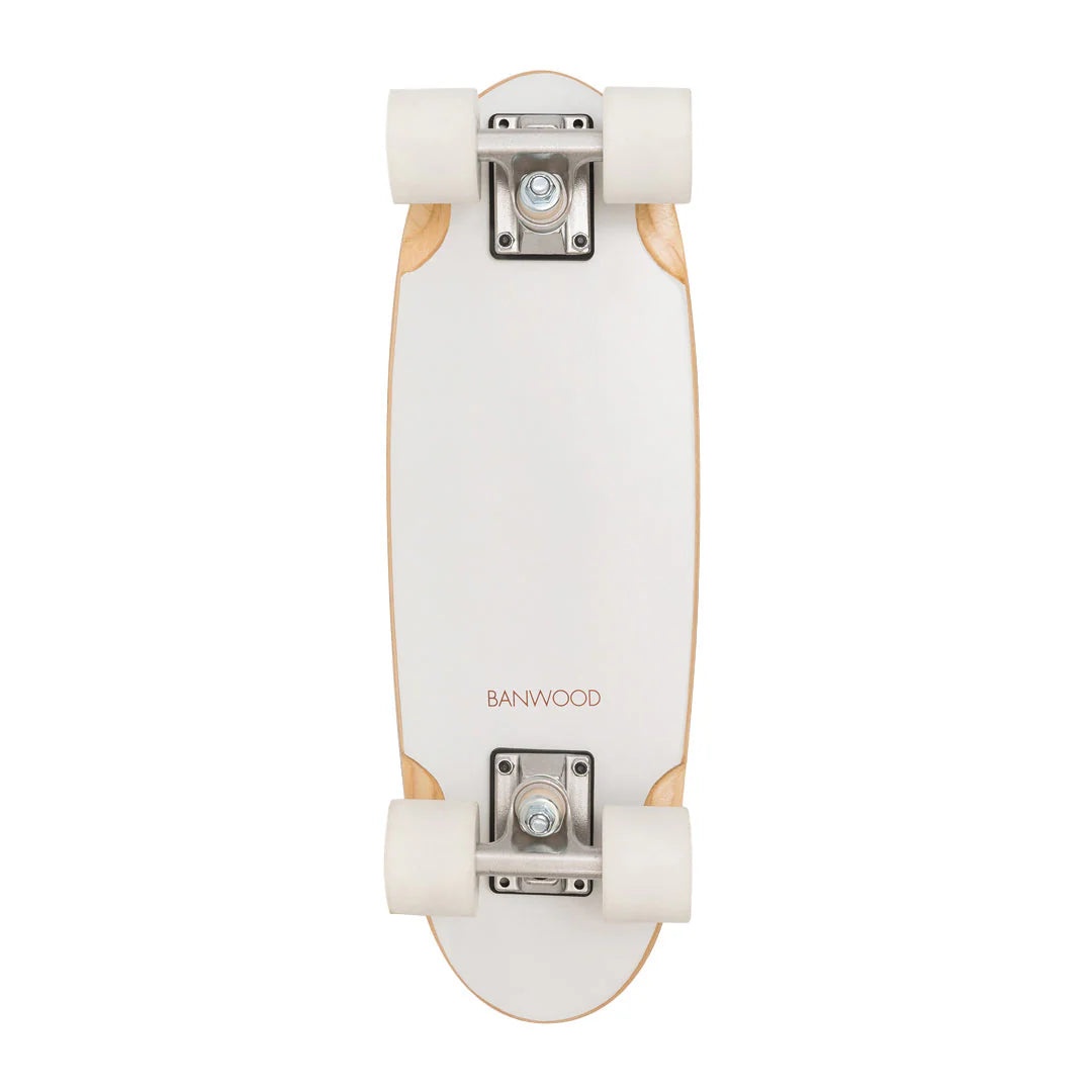 Skateboard blanc – Planche cruiser en érable canadien pour enfant dès 3 ans – Banwood Skateboard Banwood myplayground