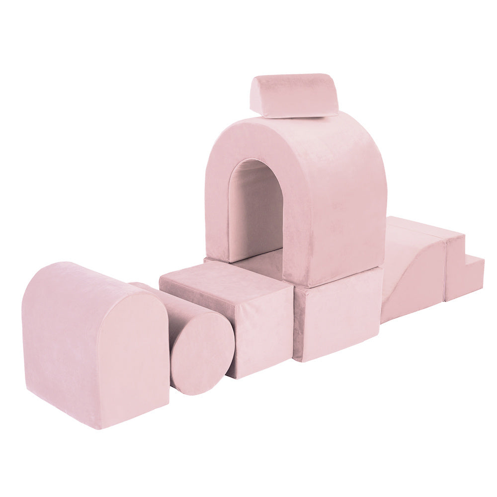 Château de terrain de jeu sans piscine - Velours rose - PLUSH NEST Misioo Château de terrain de jeu sans piscine - Velours rose - PLUSH NEST myplayground