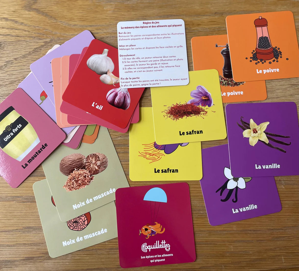 Jeu de memory : les épices et le piquant - Coquillettes Club