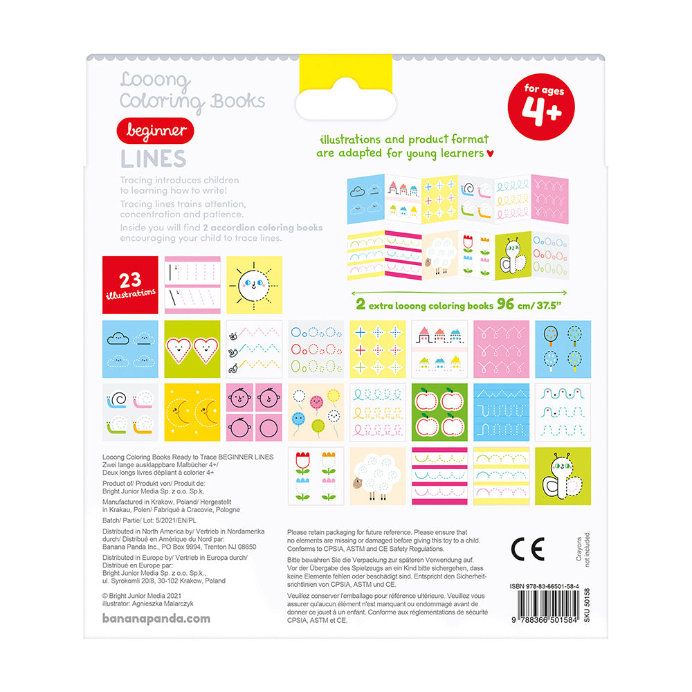 Livres de Coloriage Looong Prêts à Tracer - Lignes pour Débutants - Banana Panda Banana Panda Livres de Coloriage Looong Prêts à Tracer - Lignes pour Débutants - Banana Panda myplayground