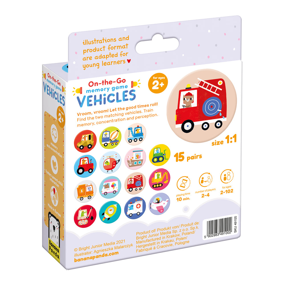 Jeu de Mémoire de Voyage - Véhicules - Banana Panda Banana Panda Jeu de Mémoire de Voyage - Véhicules - Banana Panda myplayground