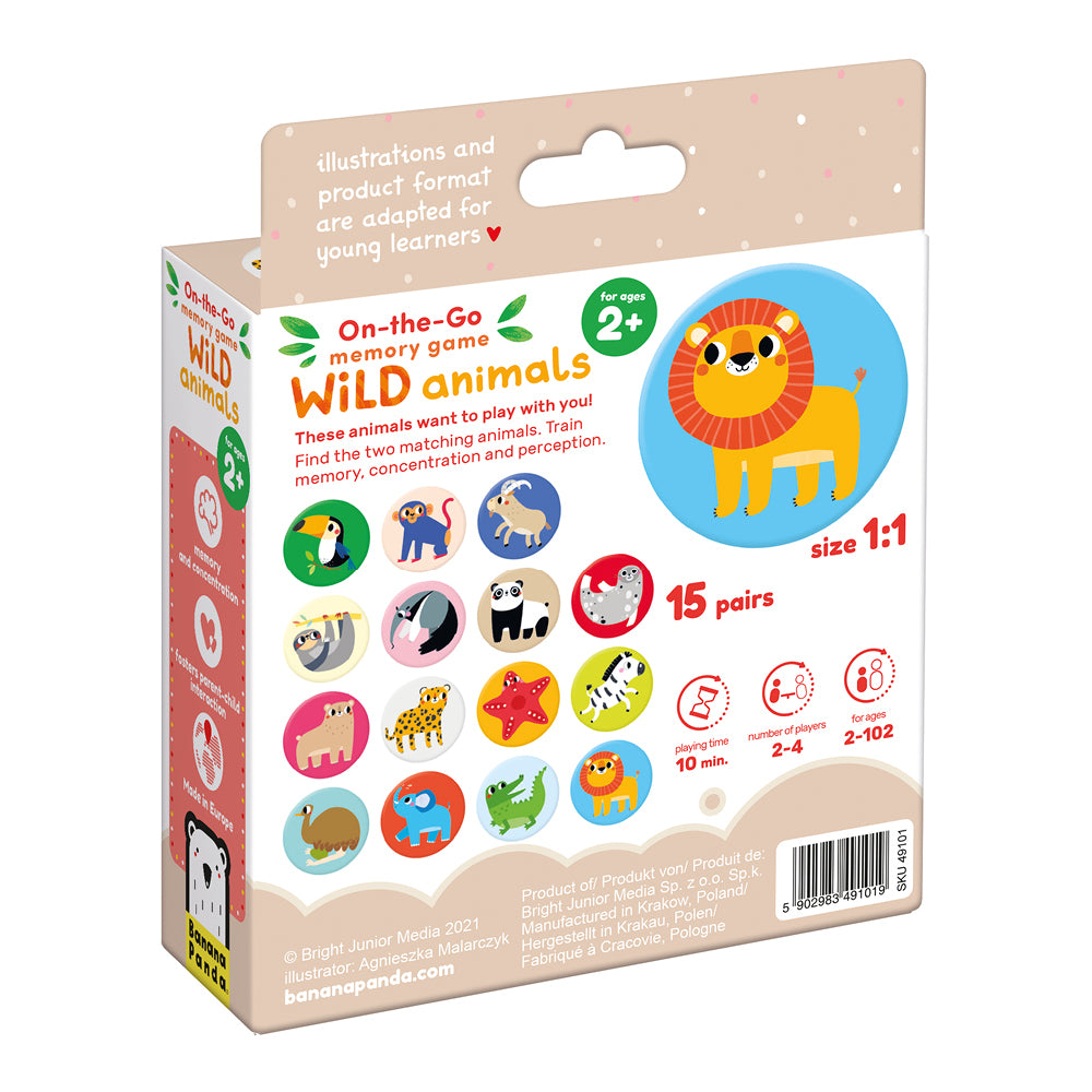 Jeu de Mémoire de Voyage - Animaux Sauvages - Banana Panda Banana Panda Jeu de Mémoire de Voyage - Animaux Sauvages - Banana Panda myplayground