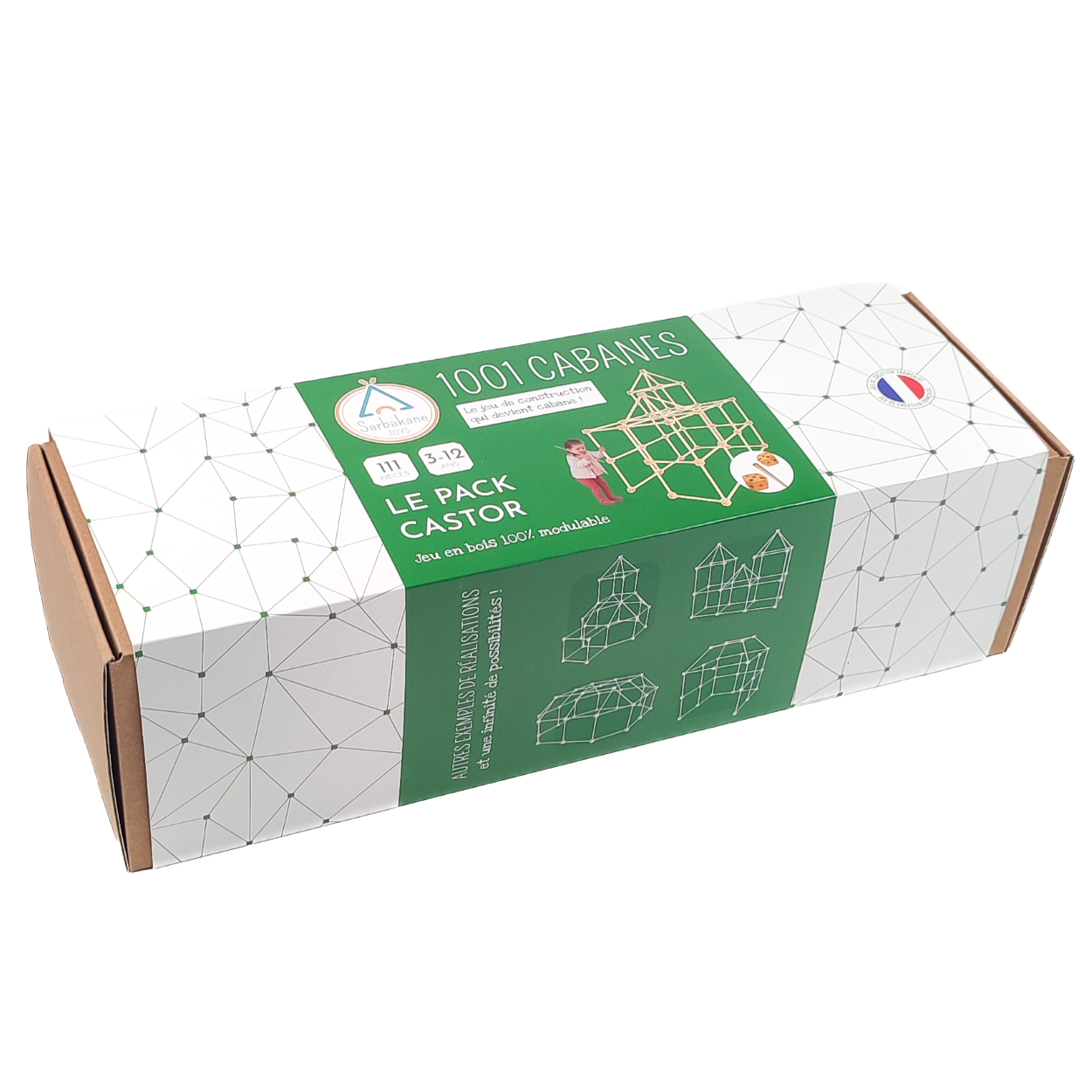 1001 Cabanes – Pack Castor – 111 pièces