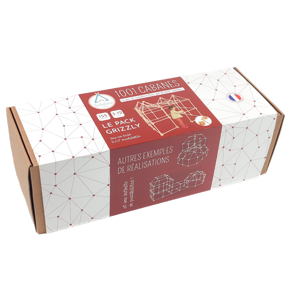 1001 Cabanes – Pack Grizzly – 155 pièces