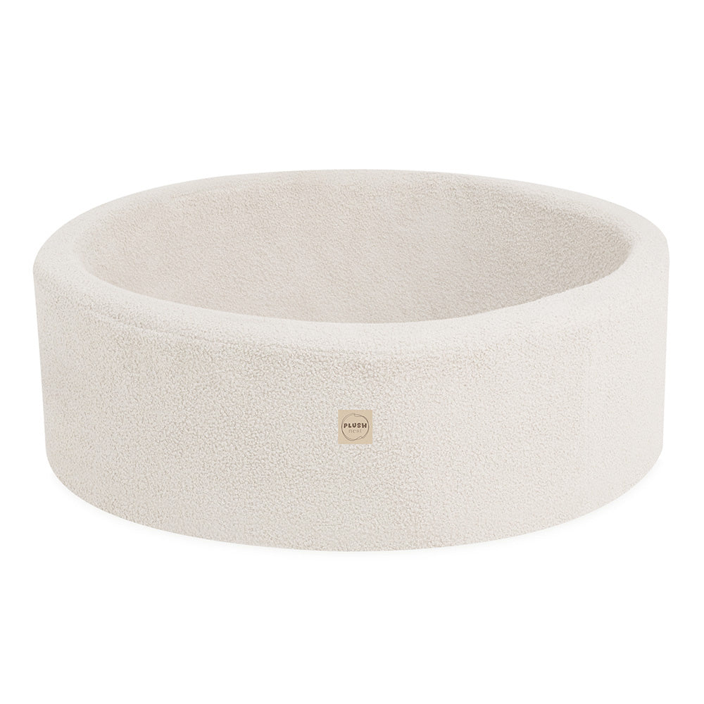 PLUSH NEST - Misioo - Piscine à balles, ronde, 90x30 cm, agneau crème (+ 200 boules or, perle, perle rose clair) Misioo PLUSH NEST - Misioo - Piscine à balles, ronde, 90x30 cm, agneau crème (+ 200 boules or, perle, perle rose clair) myplayground