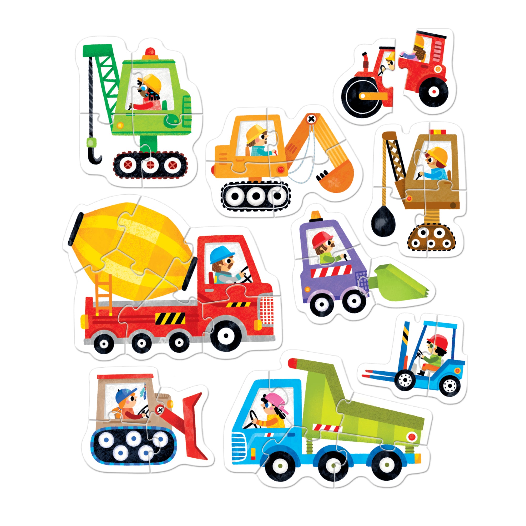 Puzzle Progressif Véhicules de Construction - Banana Panda Banana Panda Puzzle Progressif Véhicules de Construction - Banana Panda myplayground