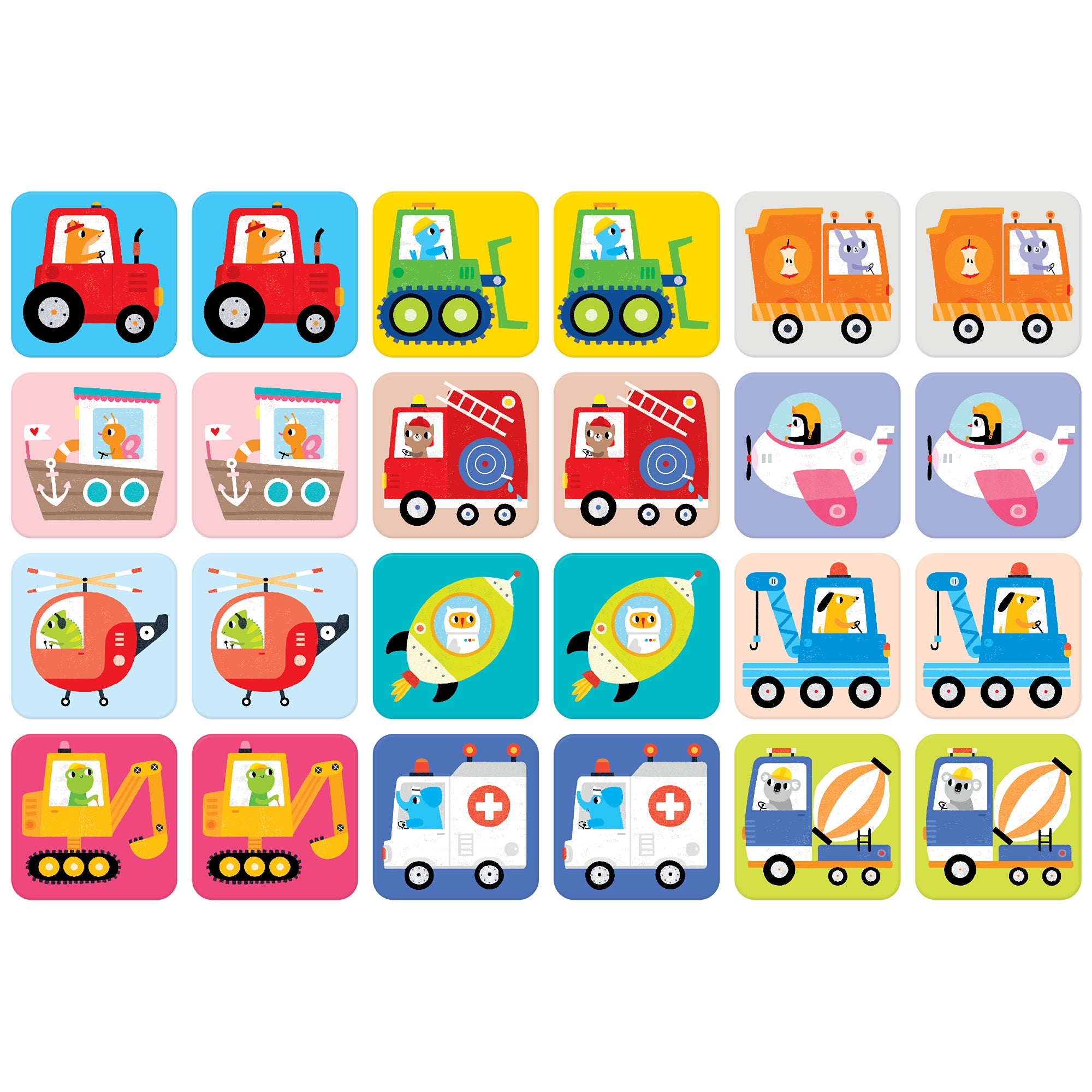 Super Grand Jeu de Mémoire - Véhicules - Banana Panda Banana Panda Super Grand Jeu de Mémoire - Véhicules - Banana Panda myplayground