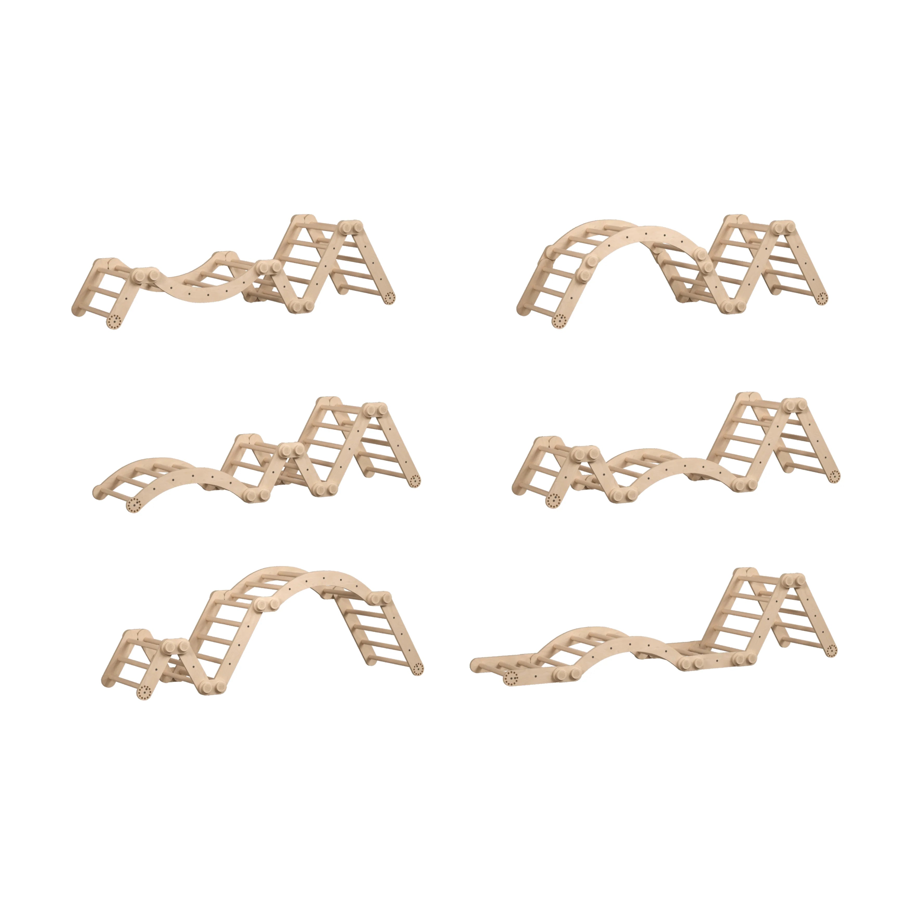 BusyKids - Grand Ensemble d'Escalade Inclinable (set L avec Rocker) - Bois Brut (non verni) - 18 à 24 mois BusyKids BusyKids - Grand Ensemble d'Escalade Inclinable (set L avec Rocker) - Bois Brut (non verni) - 18 à 24 mois myplayground