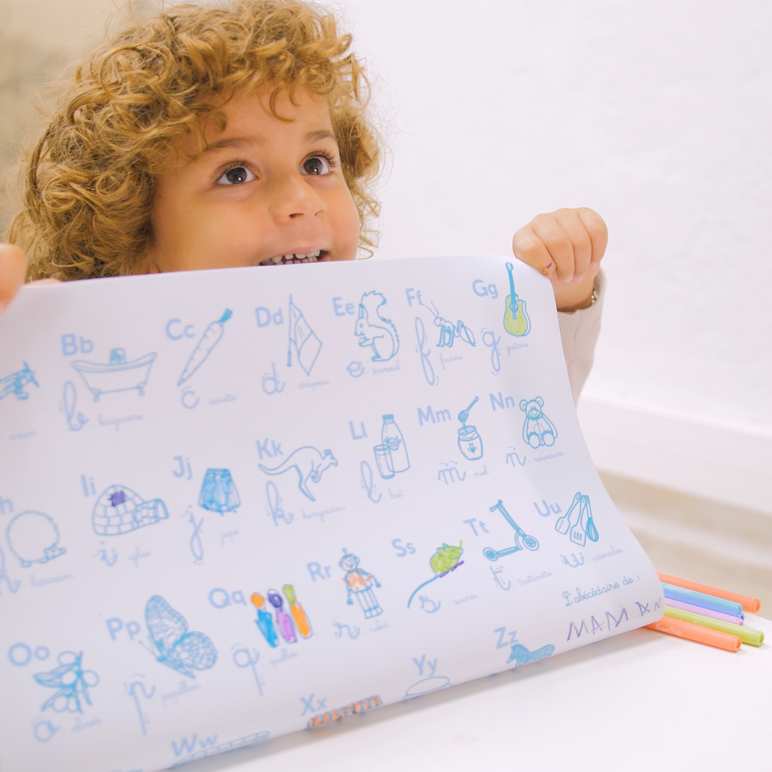 Abécédaire SuperPetit x Les Jolies Planches + Set de Table à Colorier - Jeu de Création SuperPetit myplayground