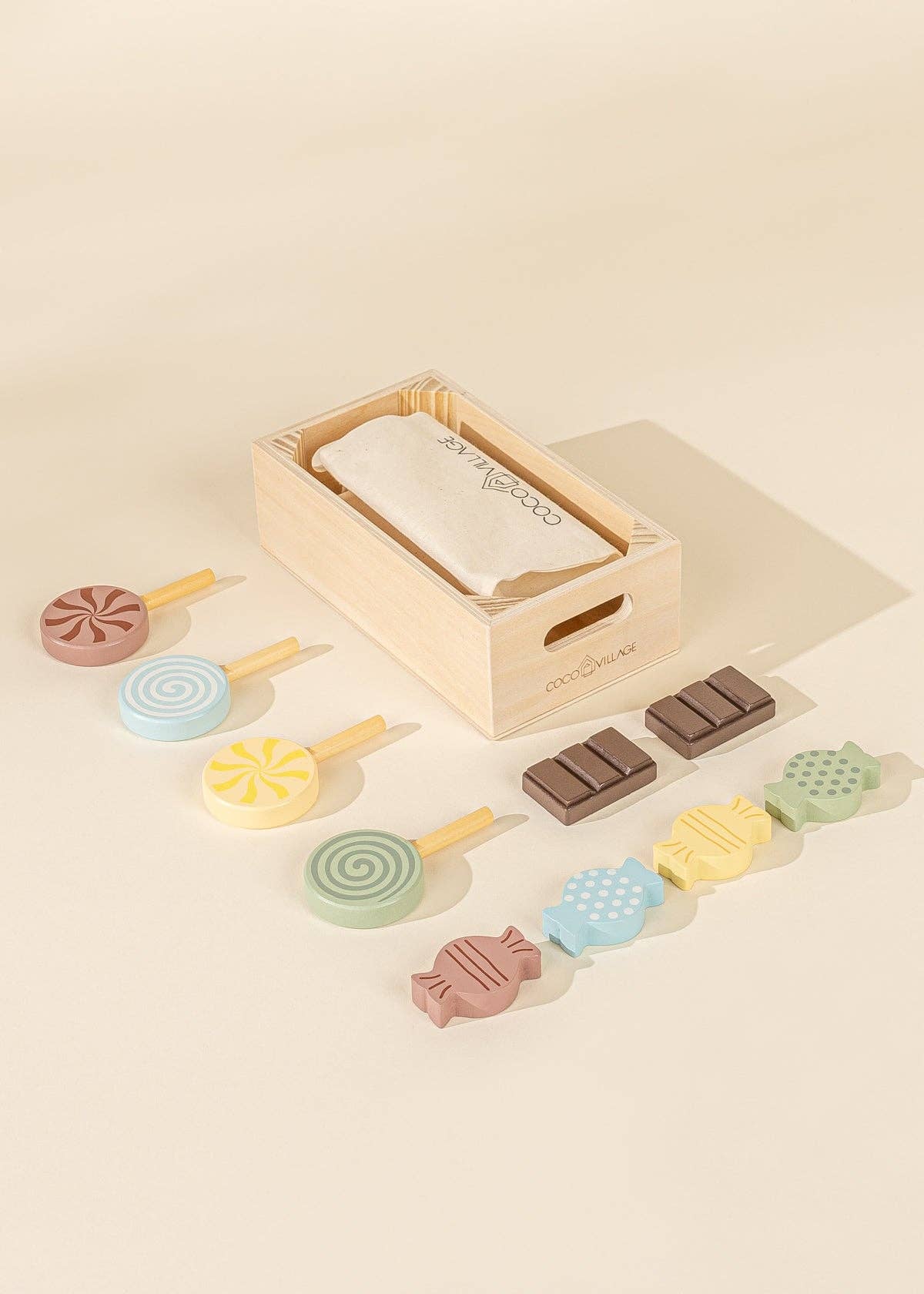 Set de jeu de bonbons en bois (10 pièces) Coco Village Set de jeu de bonbons en bois (10 pièces) myplayground
