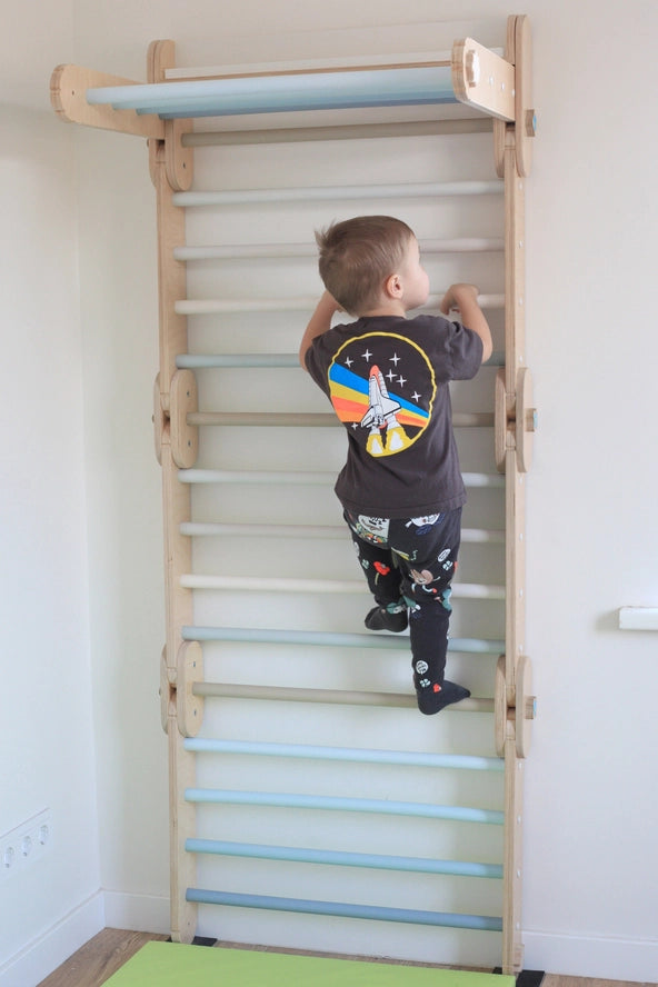 Support mural Happymoon®, transformez votre HM Climber en Stall Bar - Jeu de motricité enfant - Happymoon HappyMoon myplayground