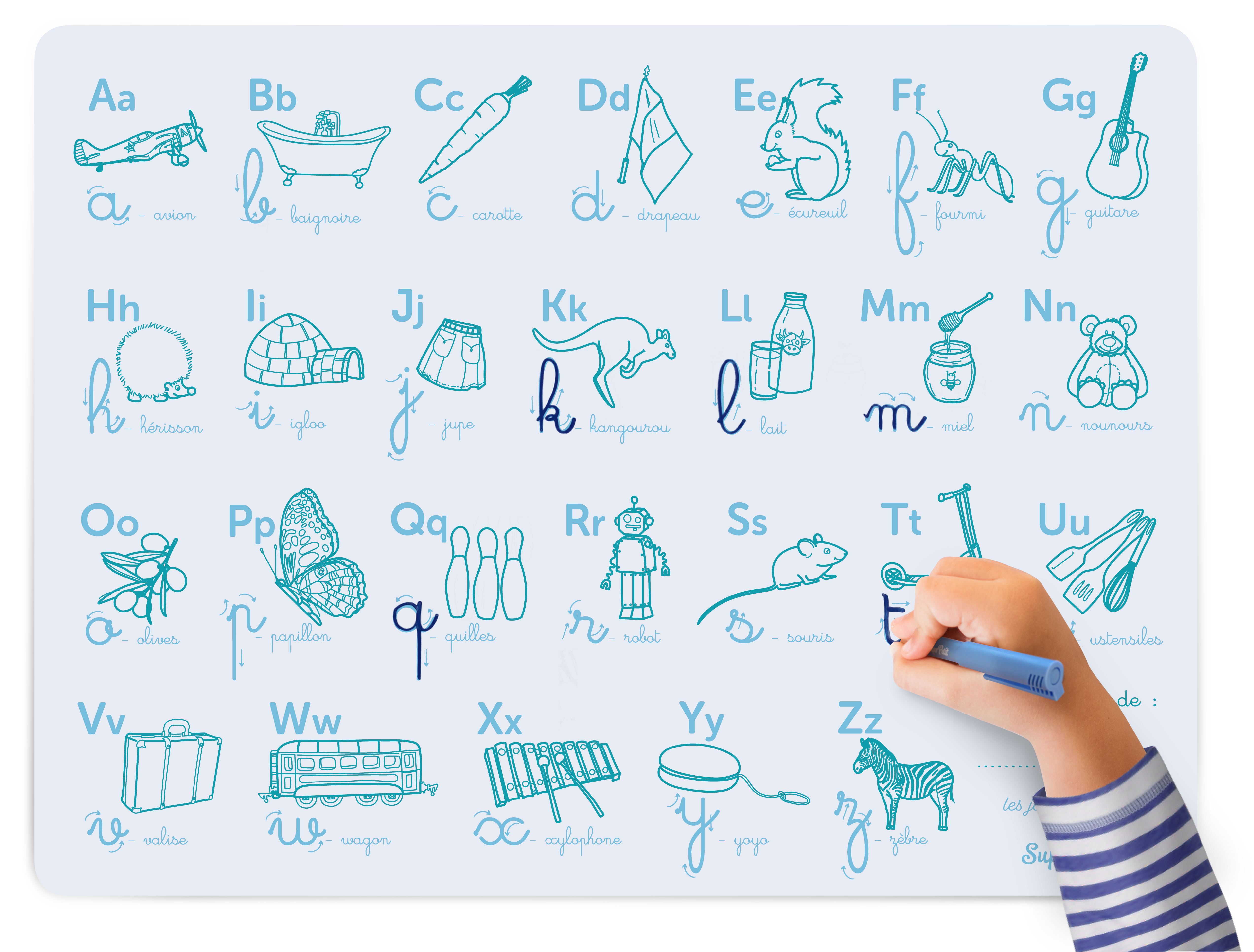 Abécédaire SuperPetit x Les Jolies Planches + Set de Table à Colorier - Jeu de Création SuperPetit myplayground