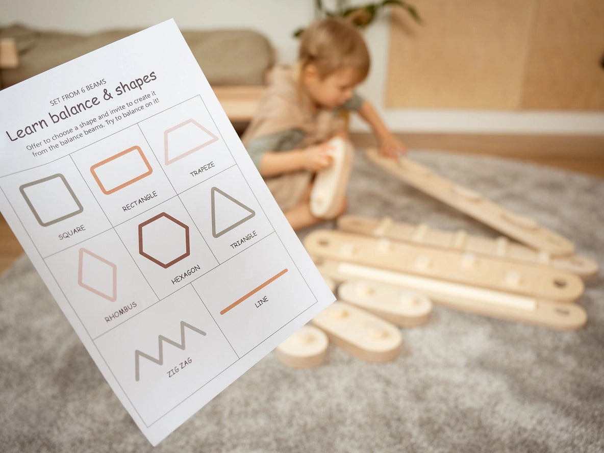 Ensemble de 6 Poutres d'Équilibre Naturelles Montessori - Happymoon HappyMoon Ensemble de 6 Poutres d'Équilibre Naturelles Montessori - Happymoon myplayground