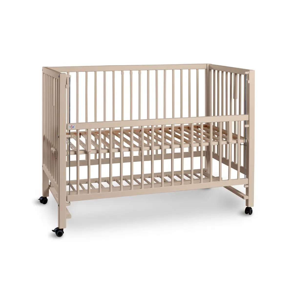 Lit cododo XXL Hajo en hêtre, beige soie, 120x60 cm – tiSsi – vue 2