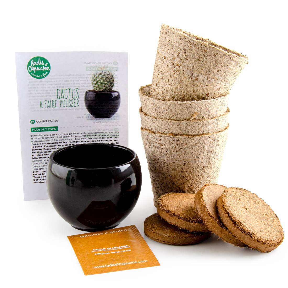NOUVEAUTE - Kit Cactus à faire pousser - Kit créatif de jardinage Enfant Radis Et Capucine NOUVEAUTE - Kit Cactus à faire pousser - Kit créatif de jardinage Enfant myplayground