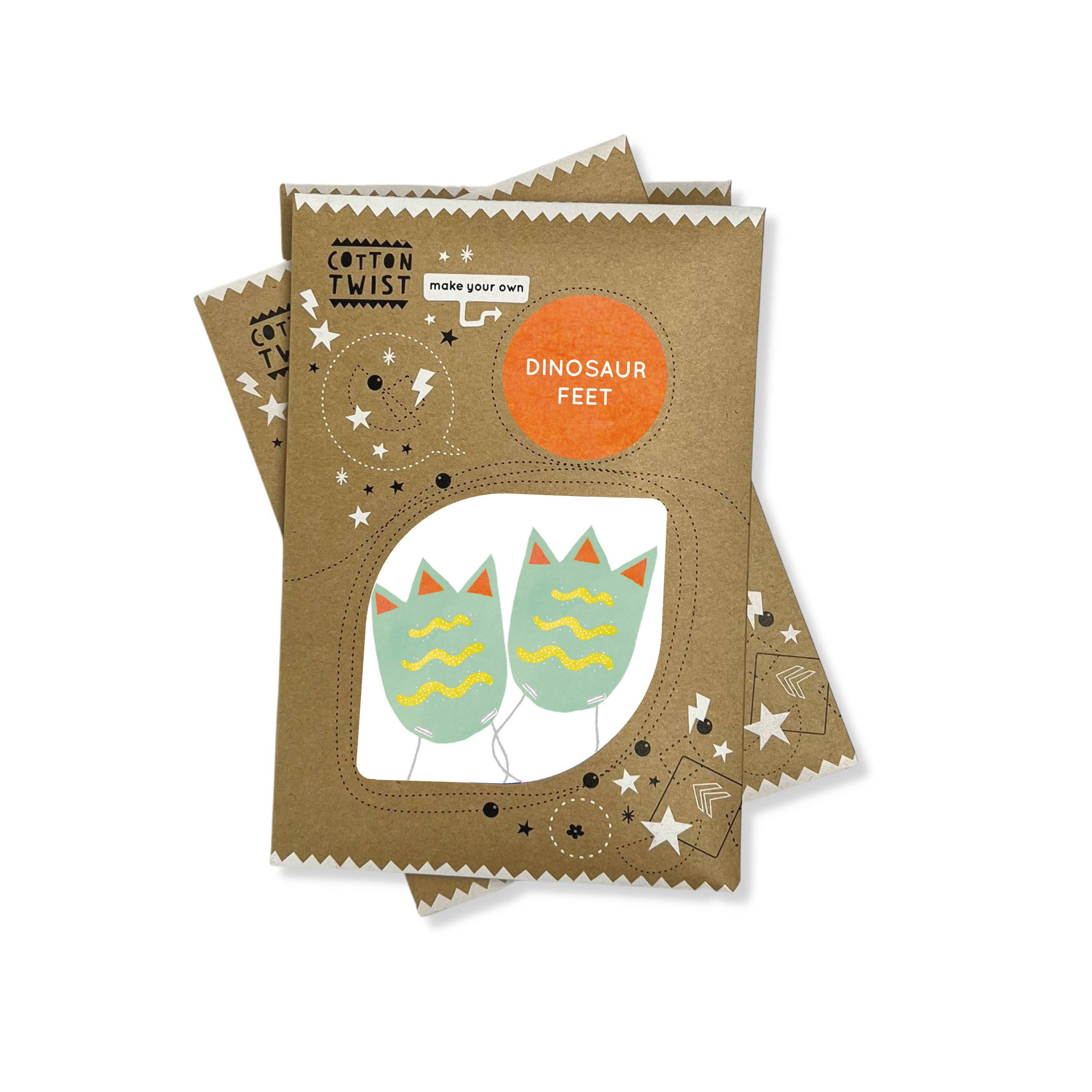 Faites vos propres pieds de dinosaure Cotton Twist Faites vos propres pieds de dinosaure myplayground