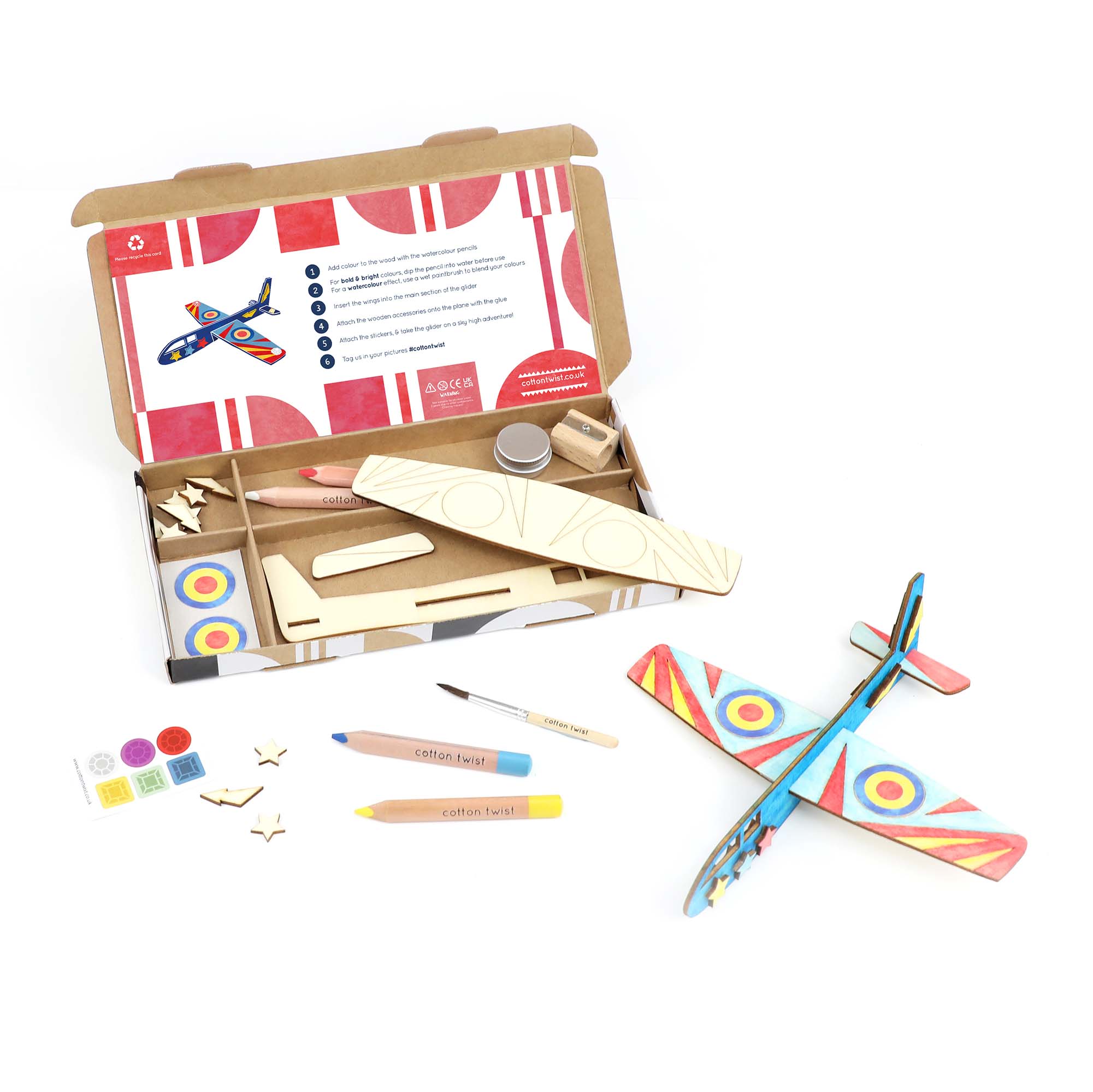 Boîte à activités Plane Craft Kit Cotton Twist Boîte à activités Plane Craft Kit myplayground