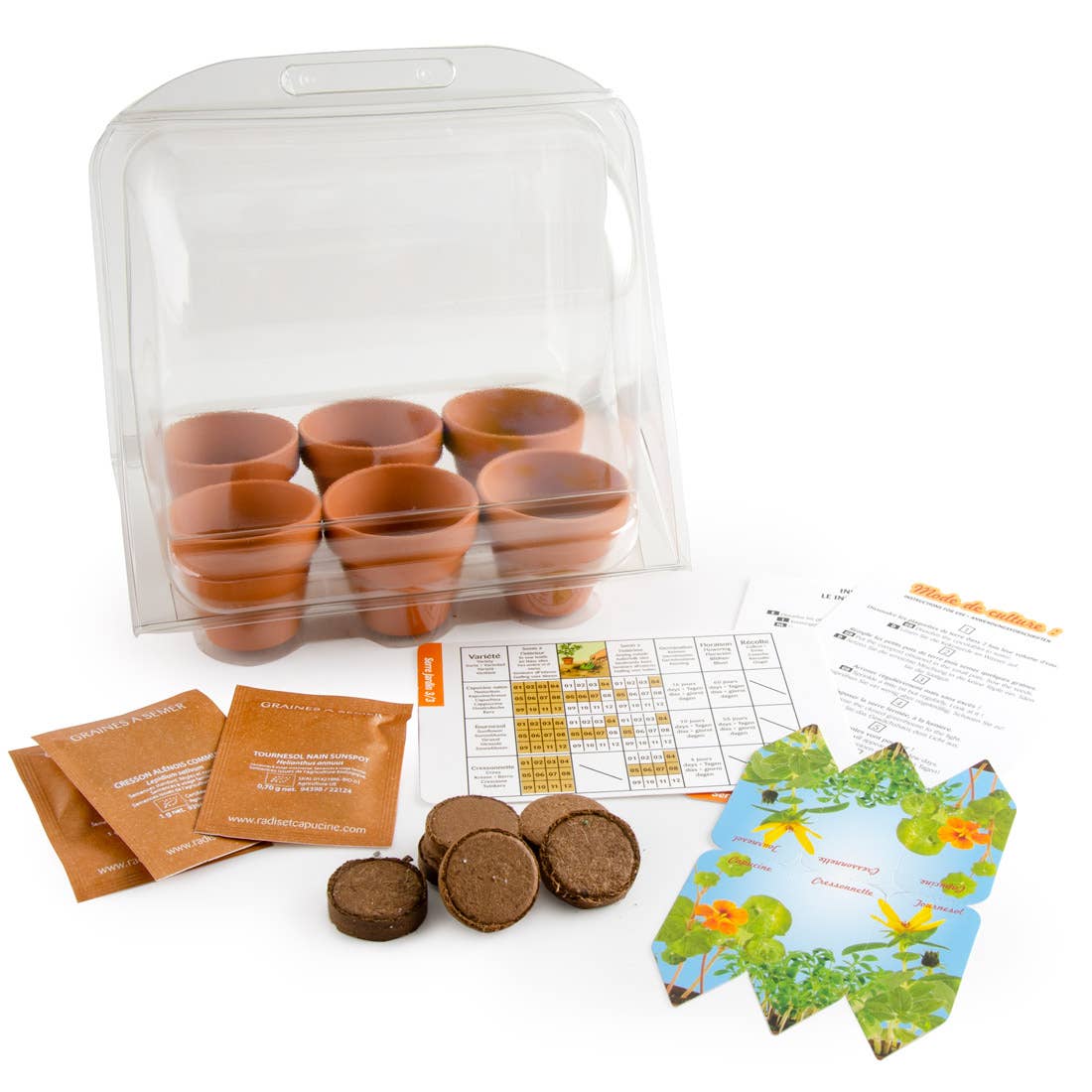 Serre plastique recyclé - Mon premier jardin - Kit créatif de jardinage Enfant Radis Et Capucine Serre plastique recyclé - Mon premier jardin - Kit créatif de jardinage Enfant myplayground