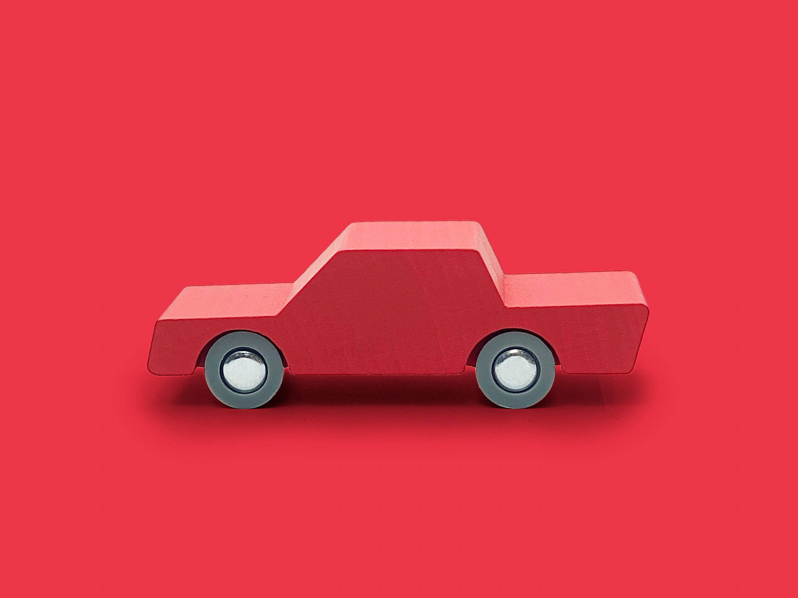 Petite voiture en bois, va-et-vient, rouge Waytoplay Toys - The Netherlands Petite voiture en bois, va-et-vient, rouge myplayground