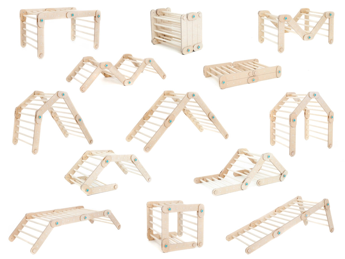 Grimpeur Naturel avec Rampe, Triangle Transformable - Happymoon® HappyMoon Grimpeur Naturel avec Rampe, Triangle Transformable - Happymoon® myplayground