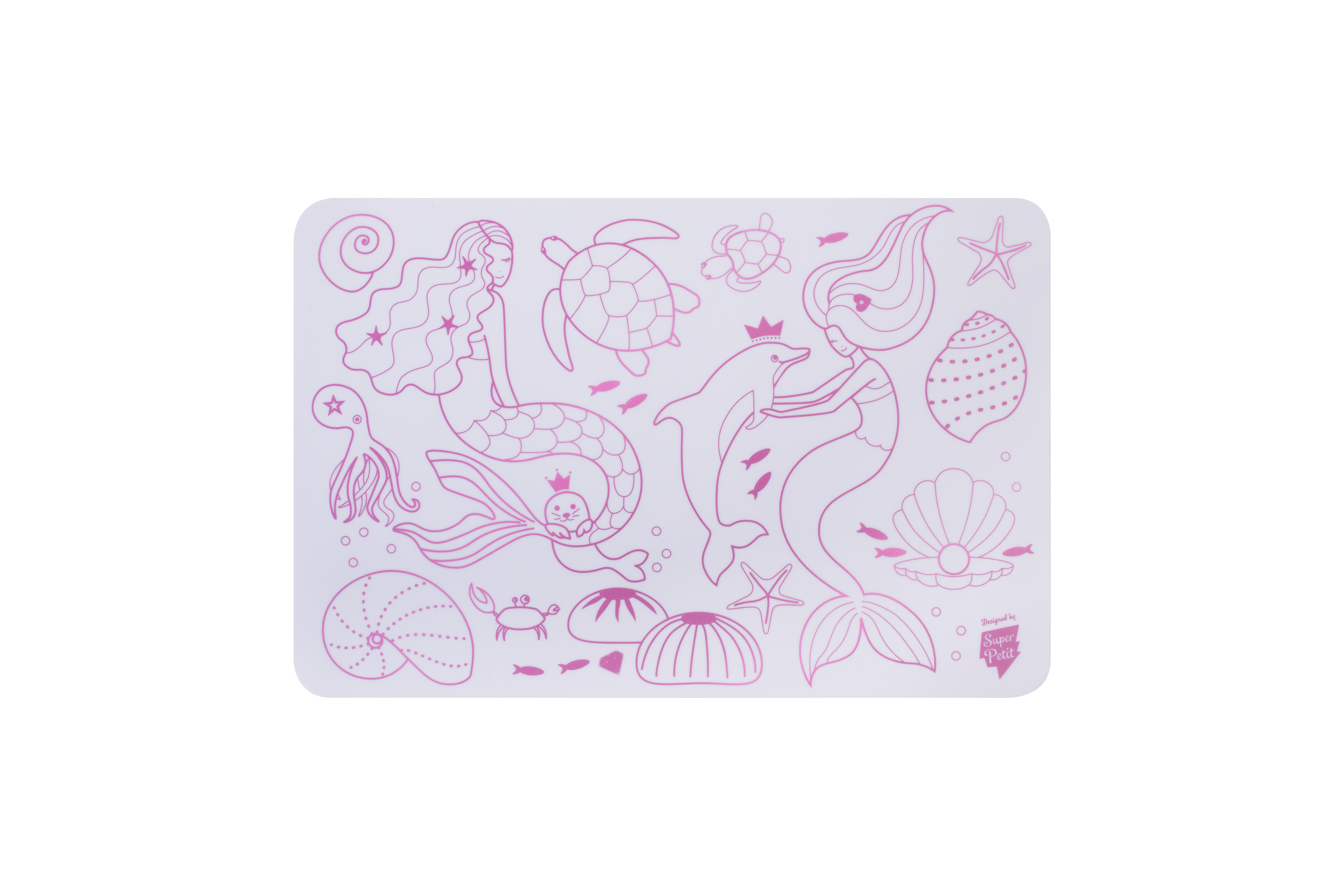 Coloriage éducatif: miniPlaymat 2en1 - SIRENE - Réversible SuperPetit myplayground