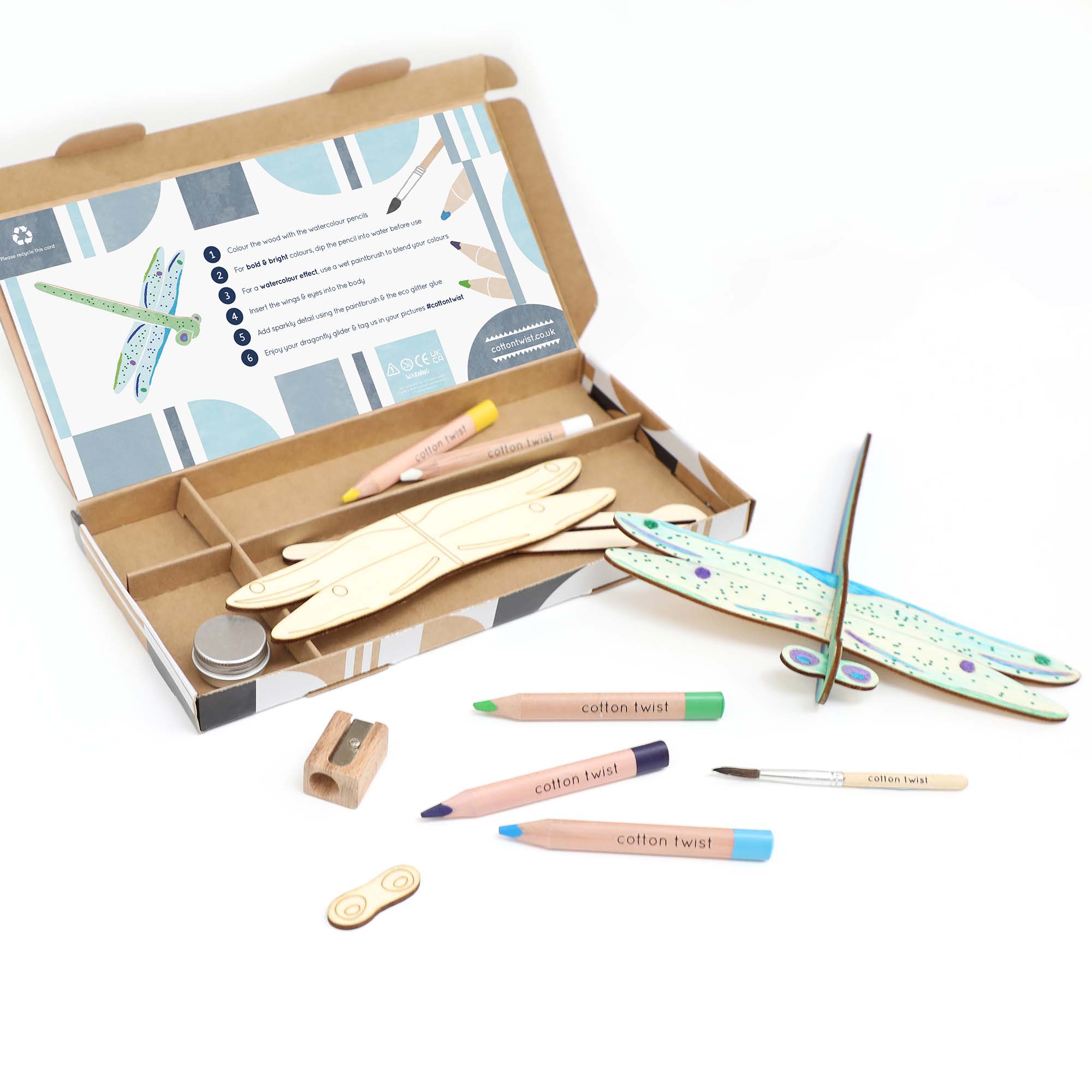Faites votre propre kit d'activité Libellule Planeur Cotton Twist Faites votre propre kit d'activité Libellule Planeur myplayground